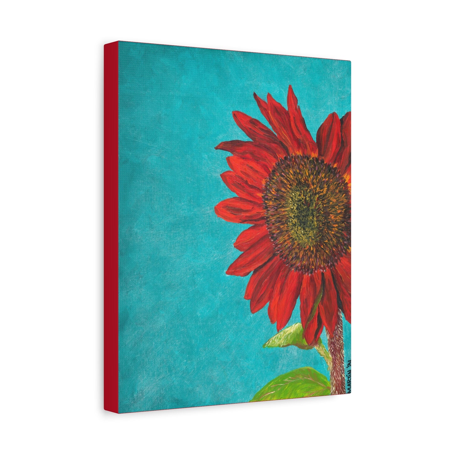 Red Sunflower Canvas Gallery Wrap