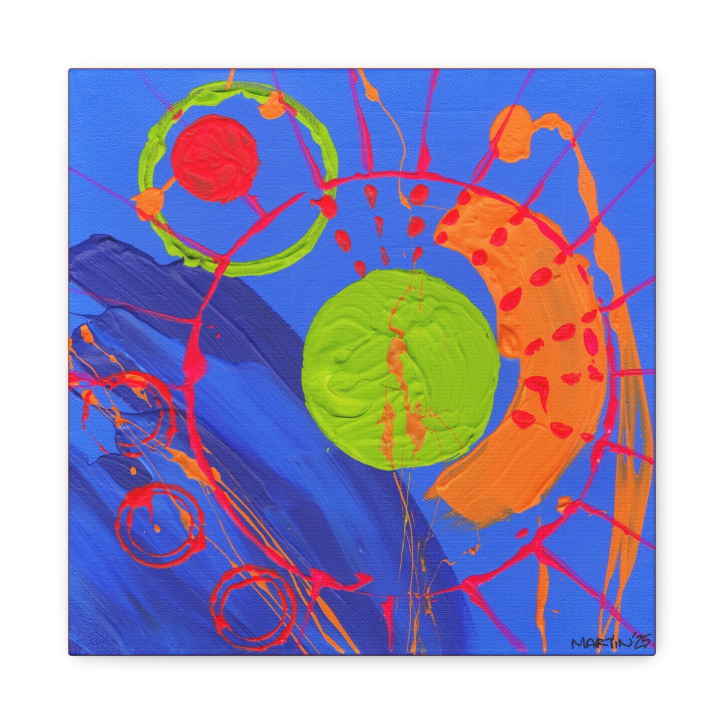 "Cobalt Abstract" Matte Canvas, Stretched, 1.25"