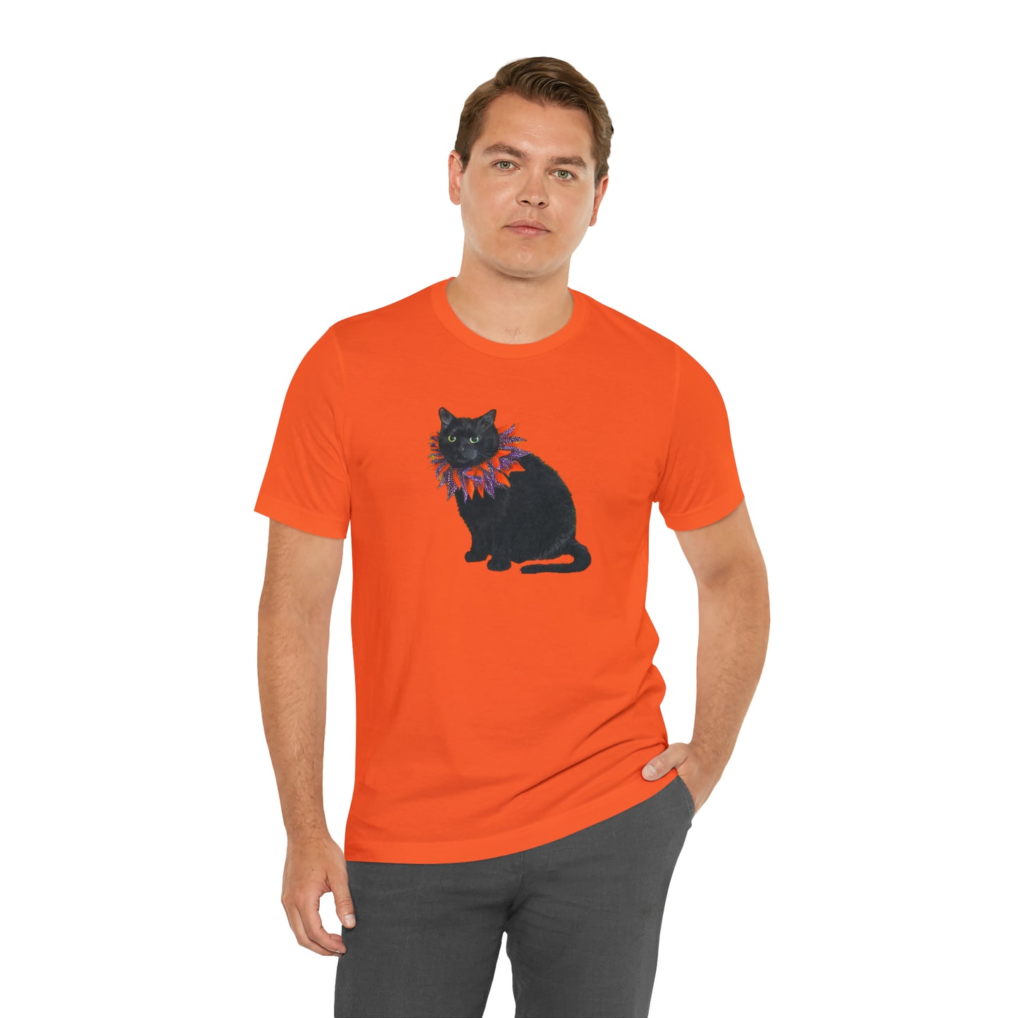 12 the Magical Halloween Cat Unisex Jersey Short Sleeve Tee