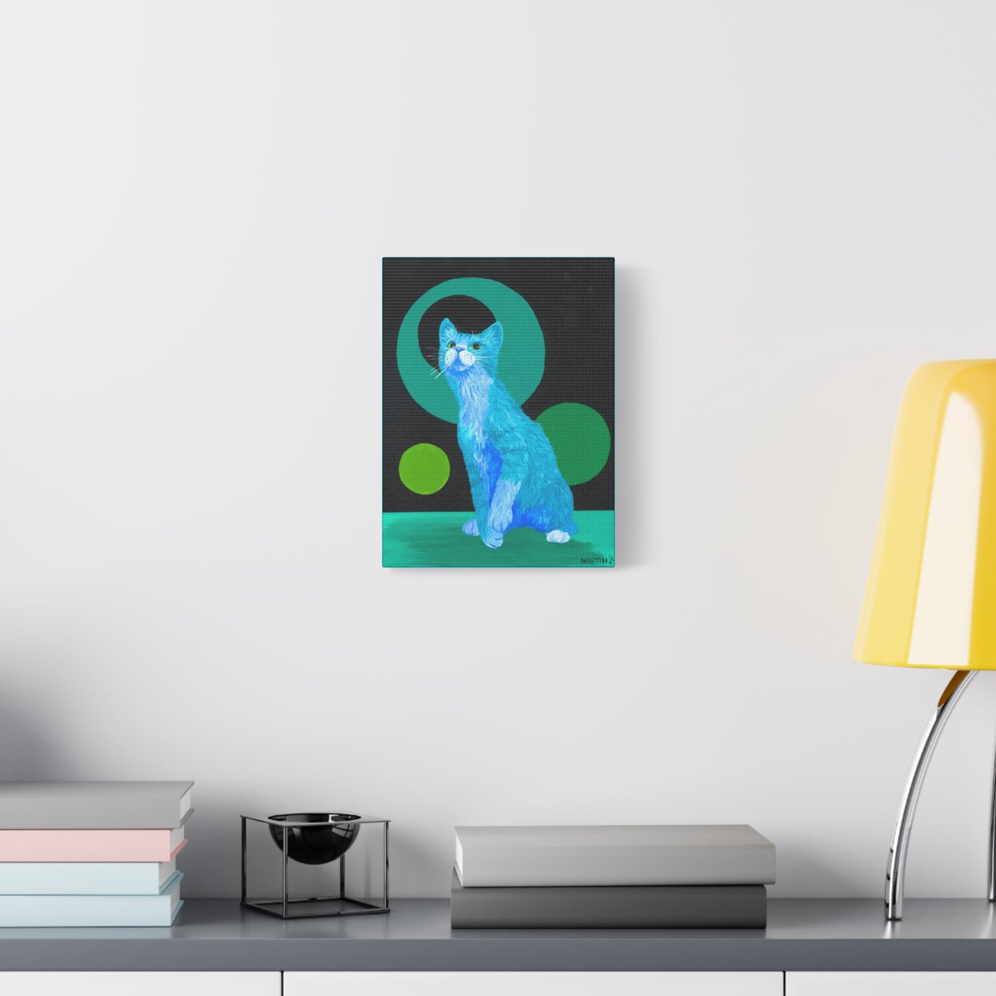 Teal Tabby Canvas Gallery Wrap