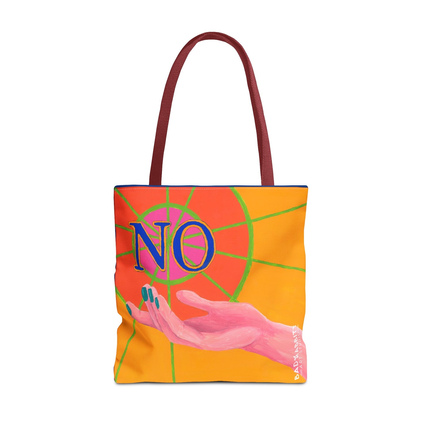 "No" Hand Tote Bag (AOP)