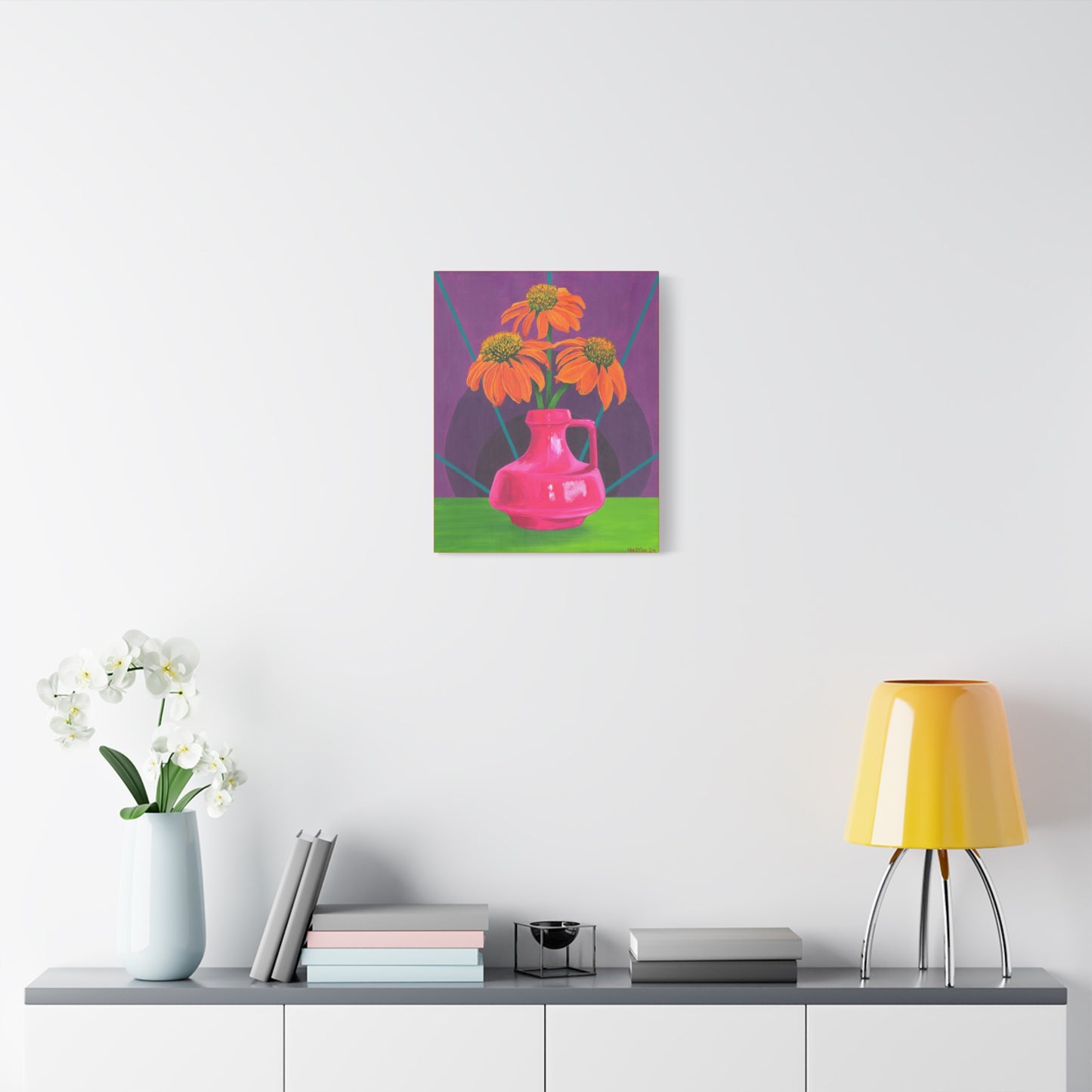 Orange Coneflowers Canvas Gallery Wrap