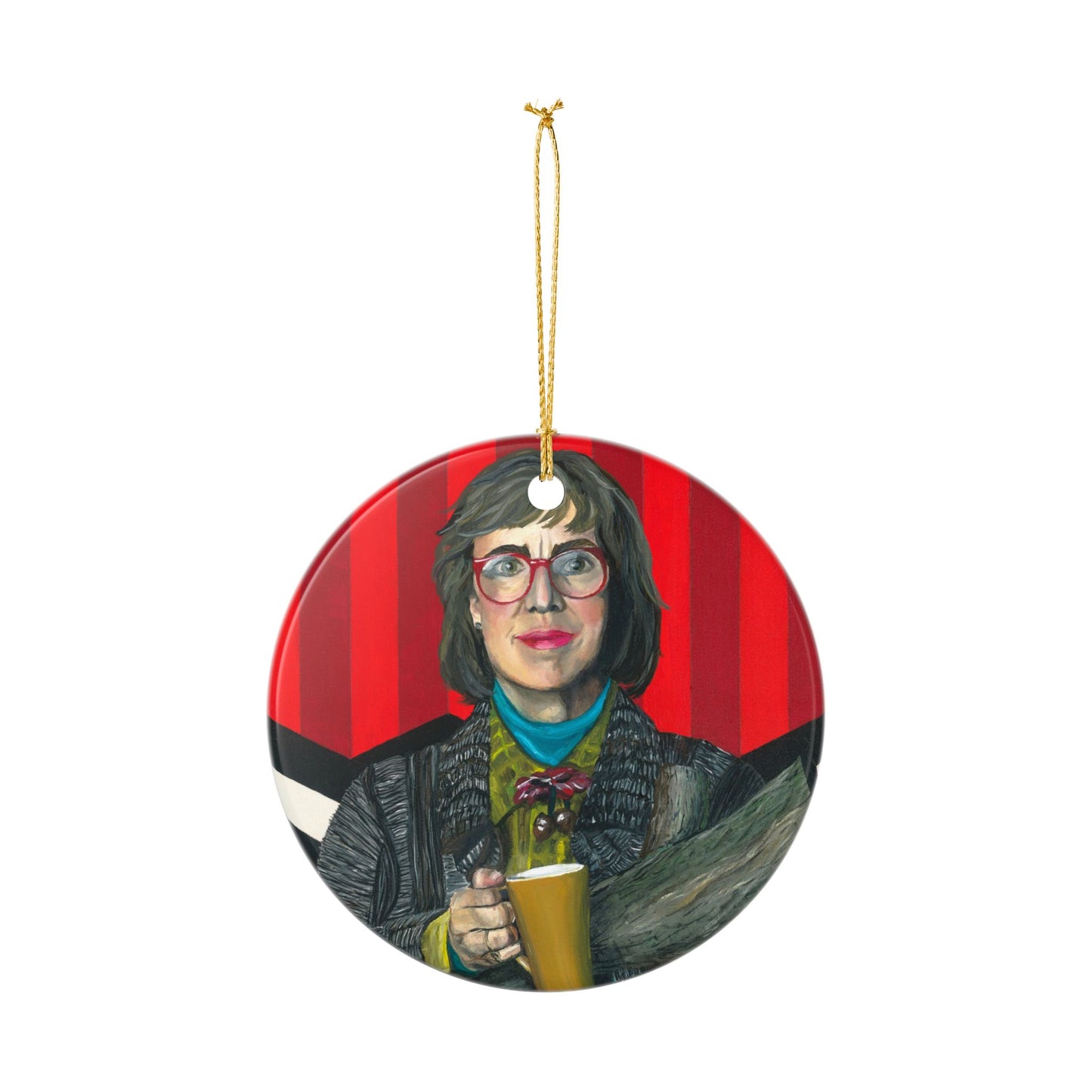 Log Lady Ceramic Ornaments (2-Side Print)