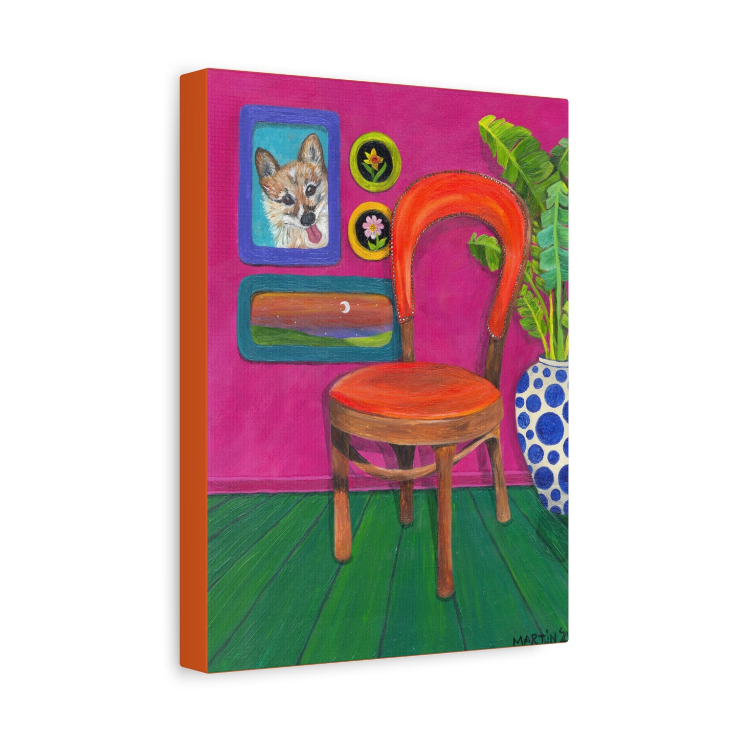 Orange Chair Canvas Gallery Wrap
