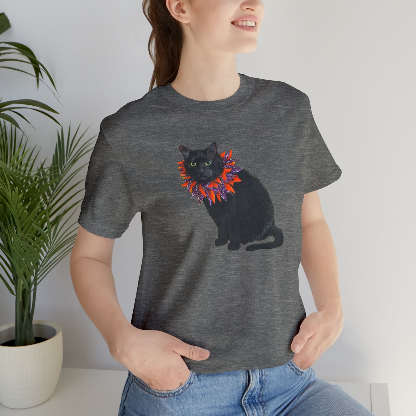 12 the Magical Halloween Cat Unisex Jersey Short Sleeve Tee