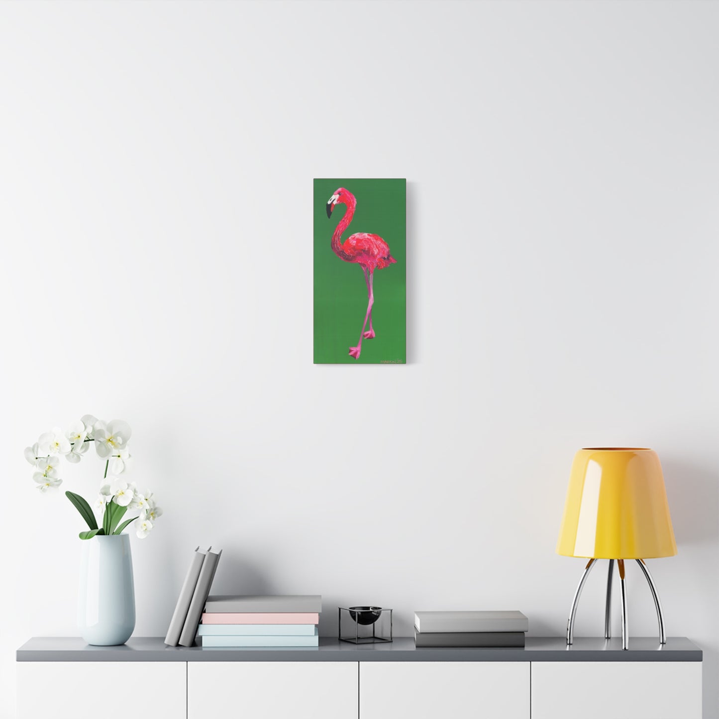 Magenta Flamingo Matte Canvas, Stretched, 1.25"