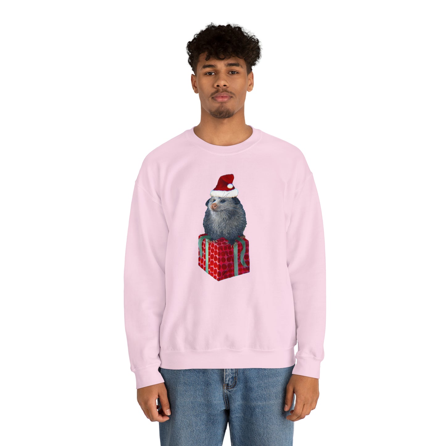 Christmas Opossum Unisex Heavy Blend™ Crewneck Sweatshirt