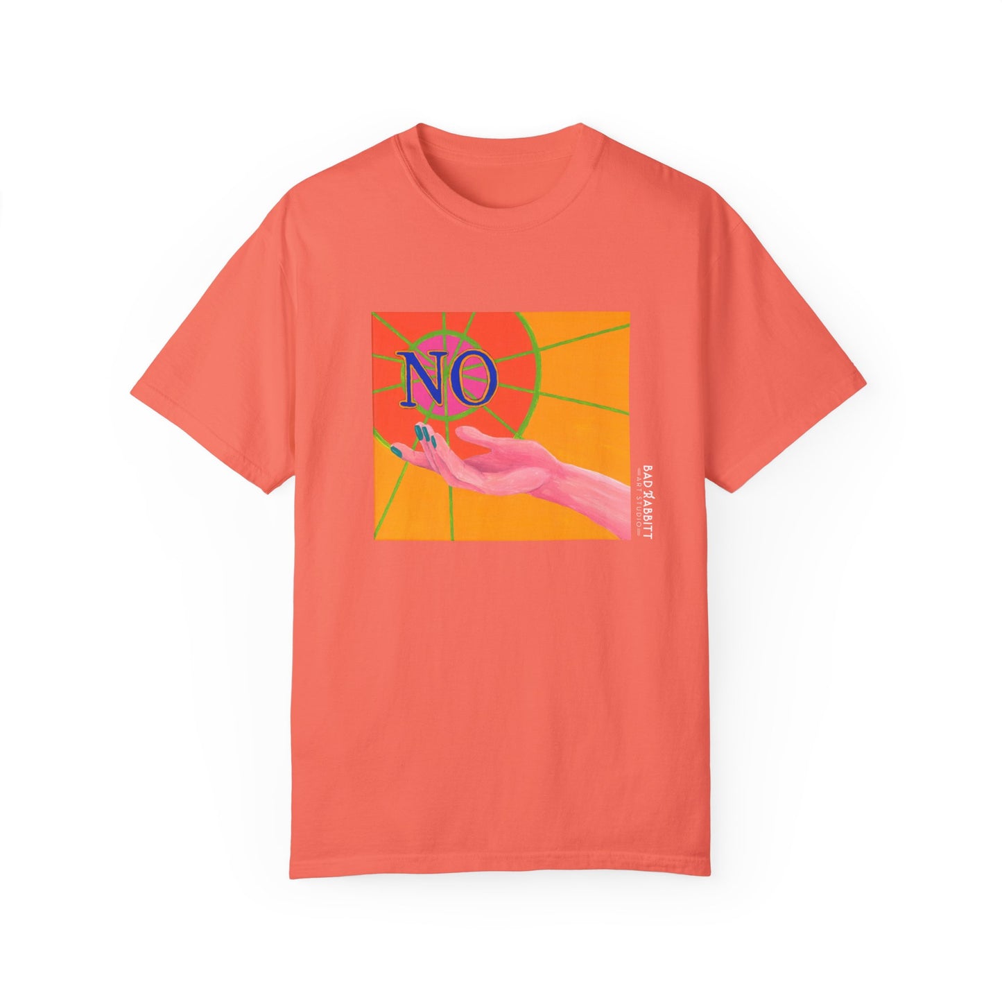 "NO" Hand Unisex Garment-Dyed T-shirt