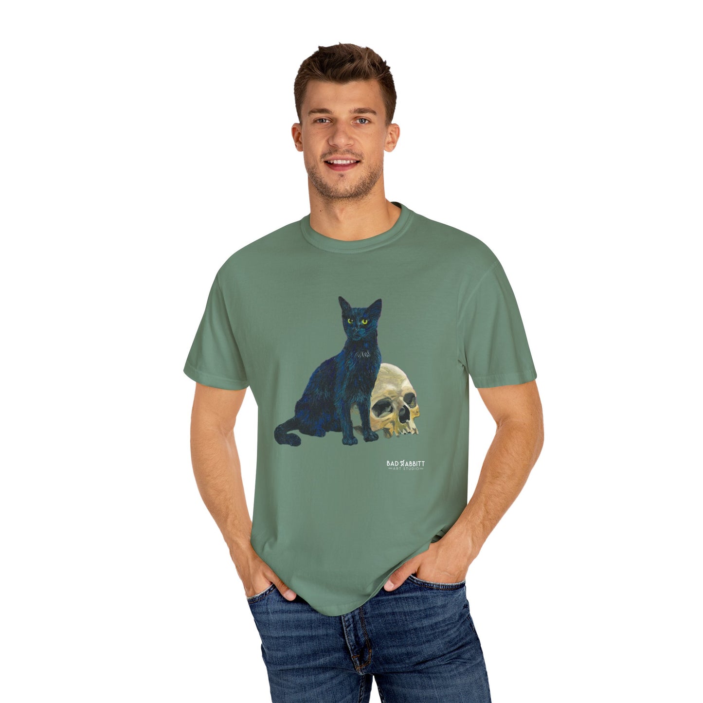 Gene Parmesan with the Skull of Dave's Enemy Unisex Garment-Dyed T-shirt