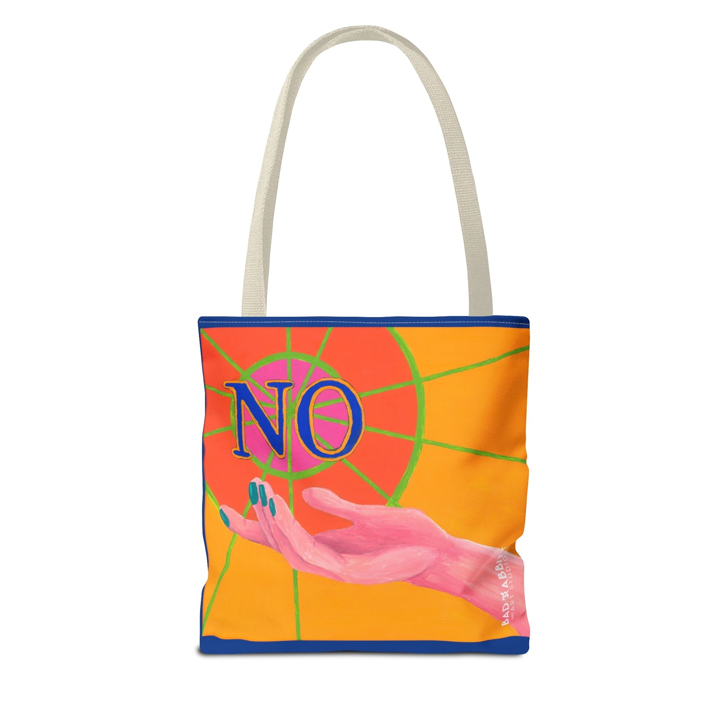 "No" Hand Tote Bag (AOP)