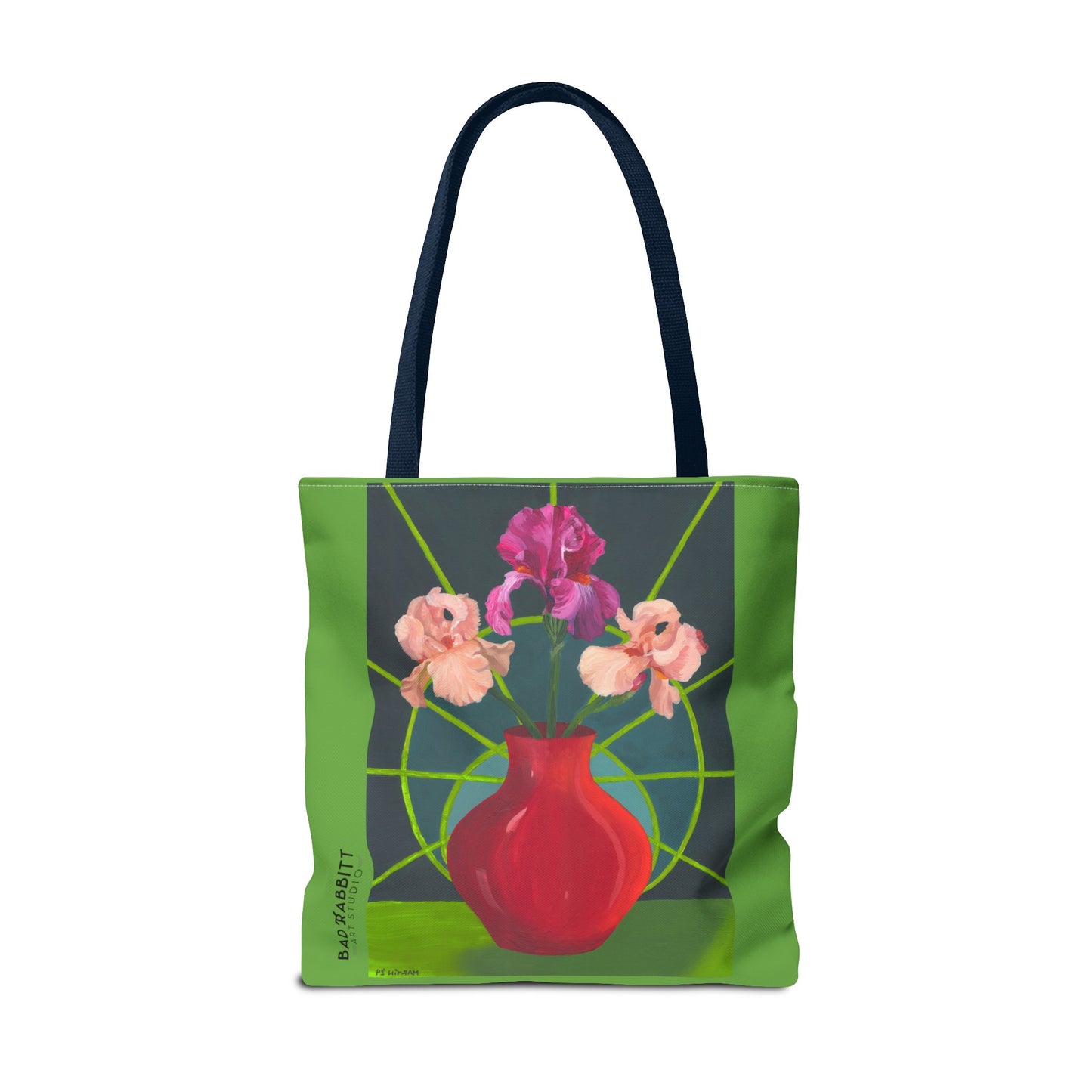 Three Pink Irises Tote Bag (AOP)