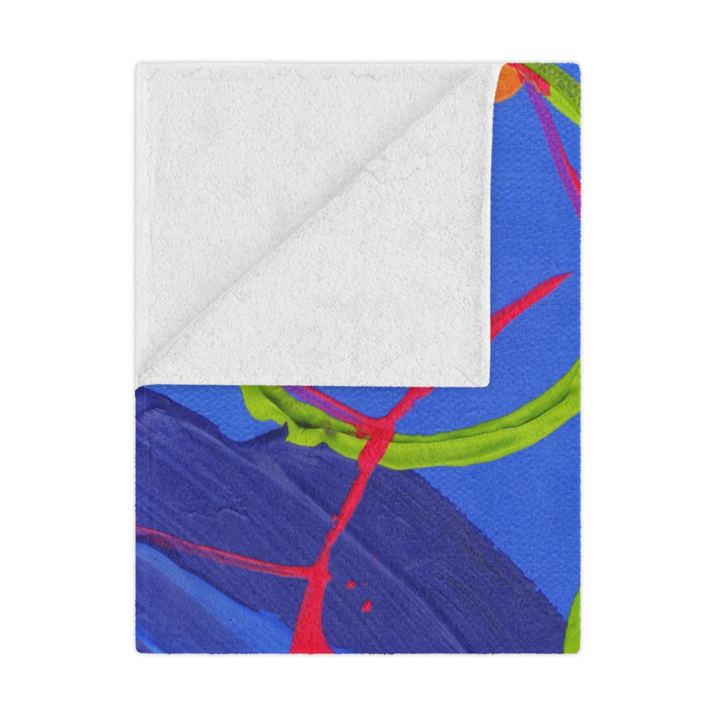 "Cobalt Abstract" Minky Blanket