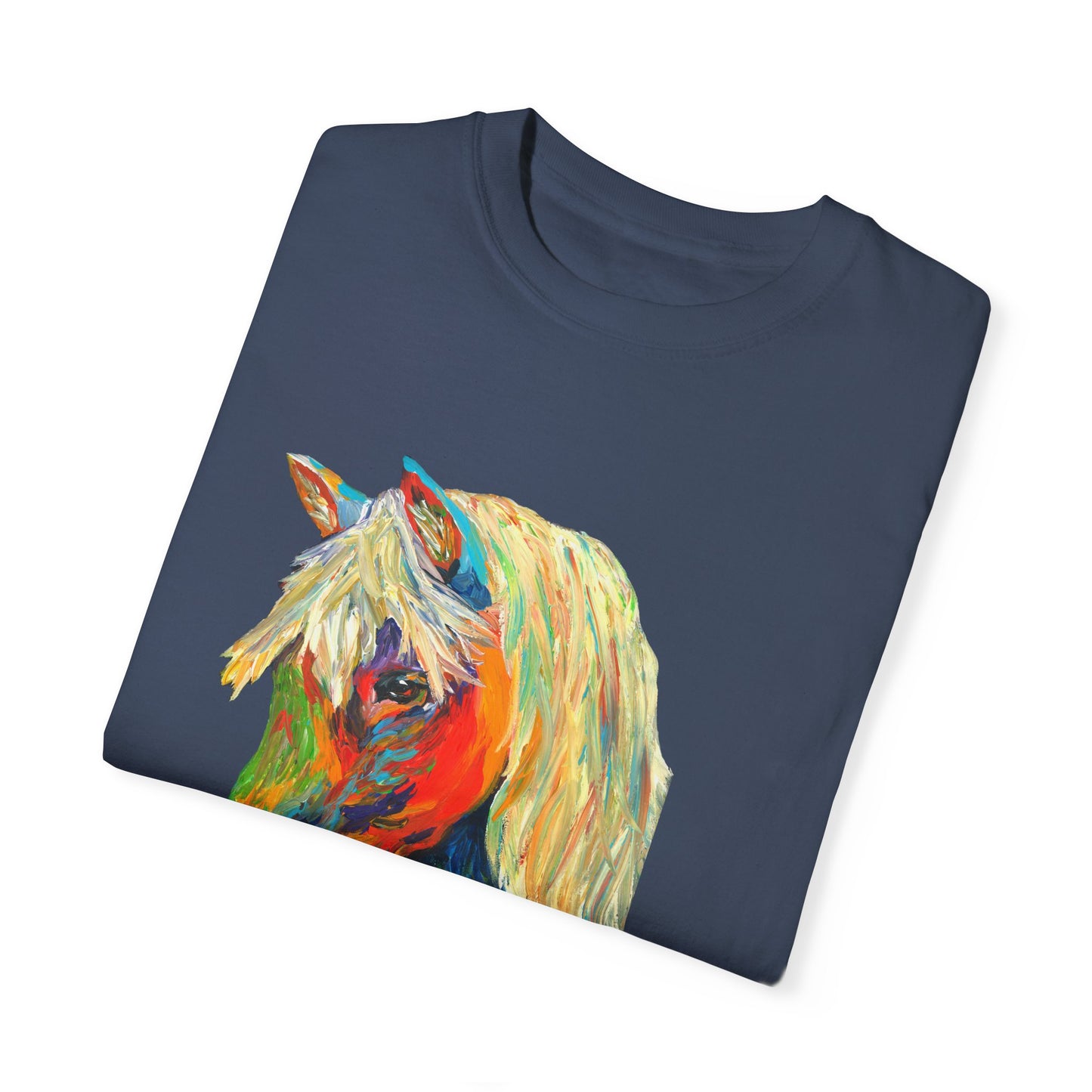 Rainbow Horse Unisex Garment-Dyed T-shirt
