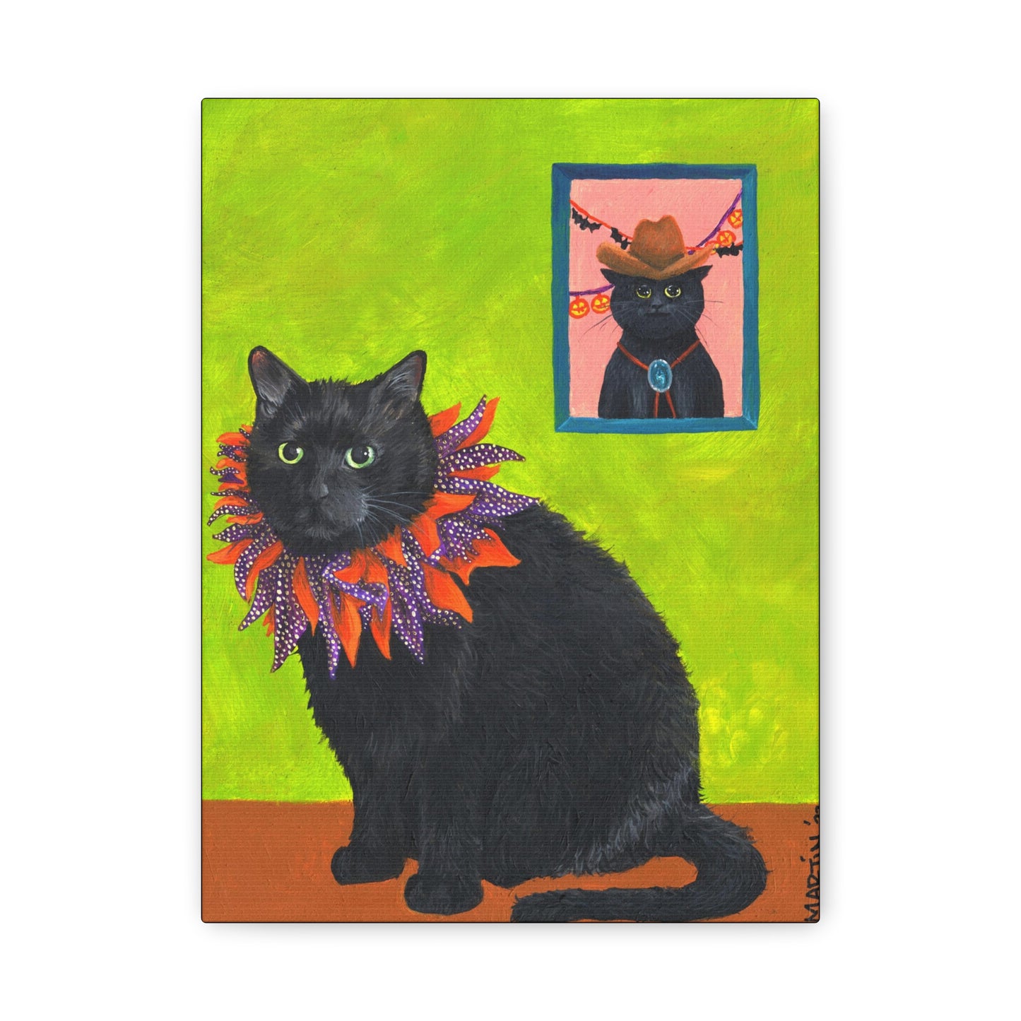 12 the Magical Halloween Cat Canvas Gallery Wrap