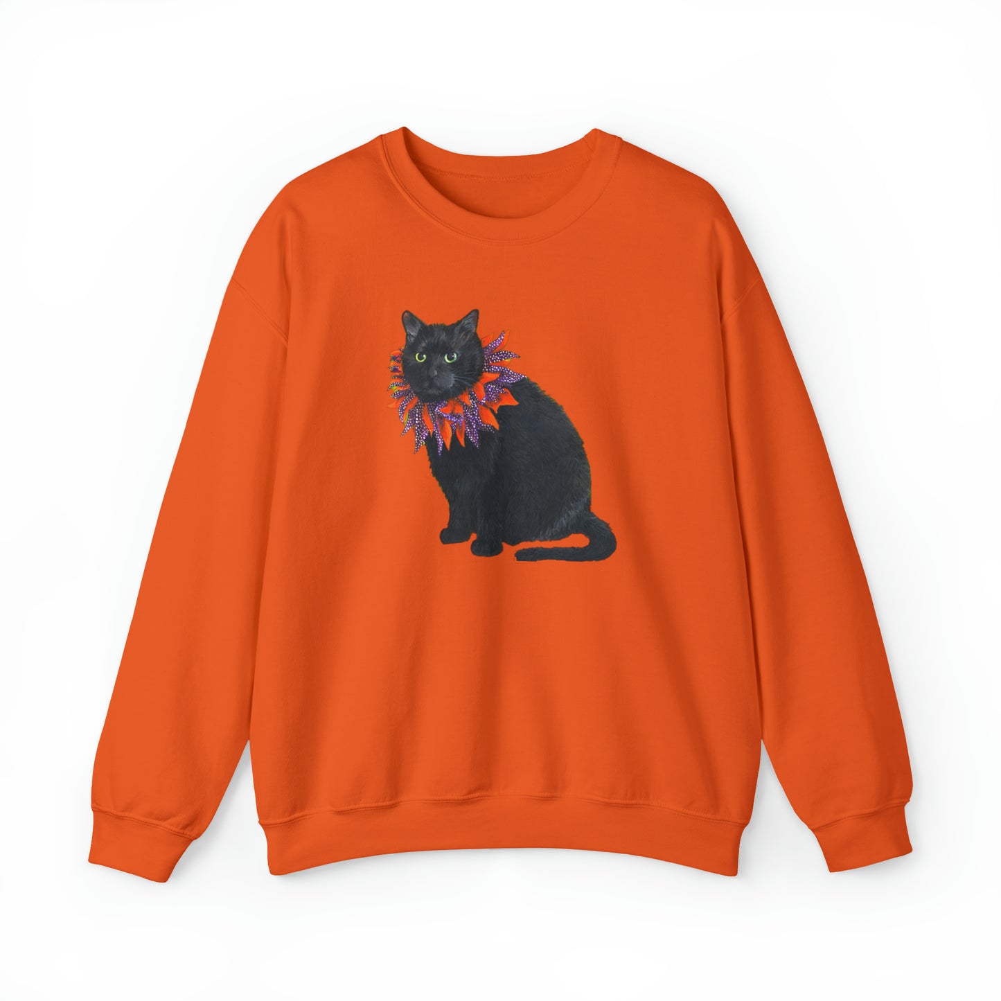 12 the Magical Halloween Cat Unisex Heavy Blend™ Crewneck Sweatshirt