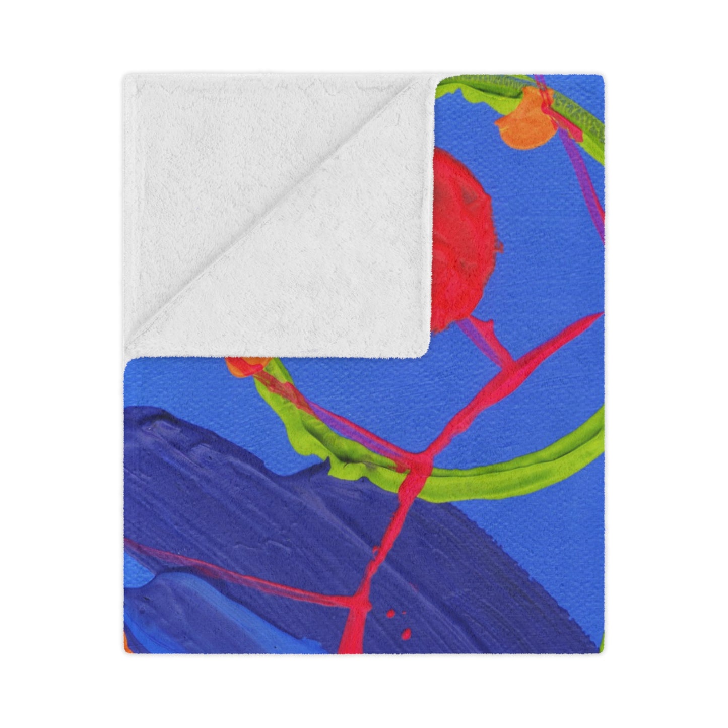 "Cobalt Abstract" Minky Blanket