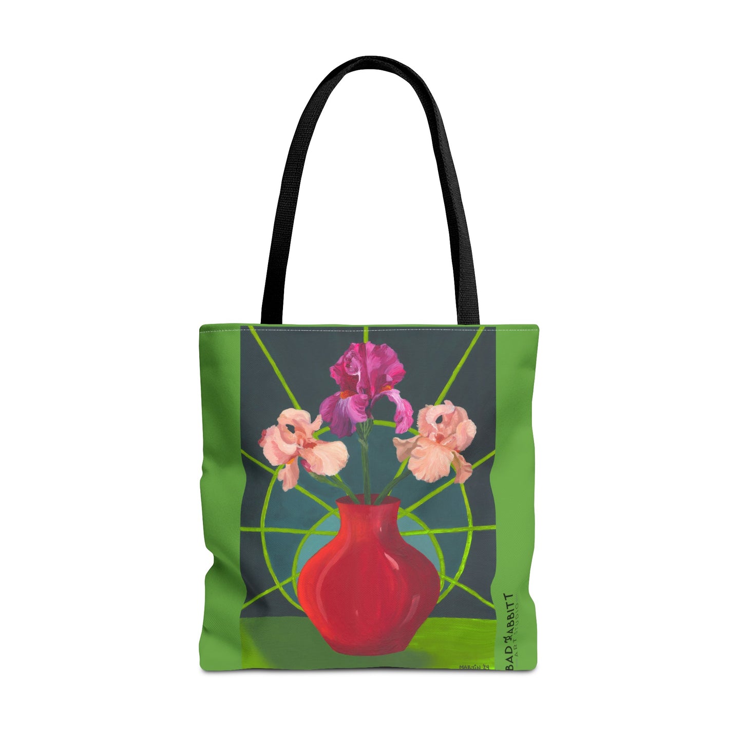 Three Pink Irises Tote Bag (AOP)
