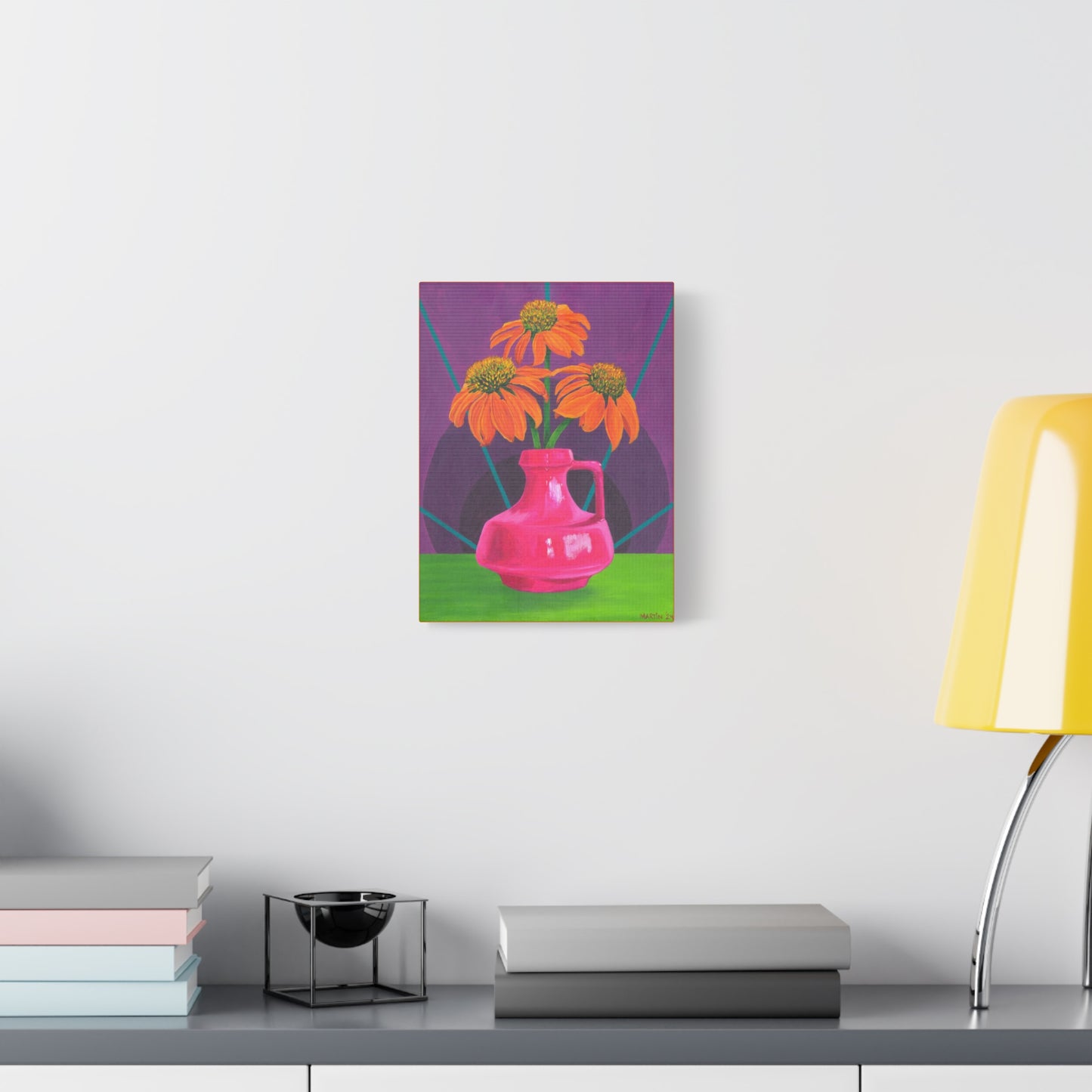 Orange Coneflowers Canvas Gallery Wrap