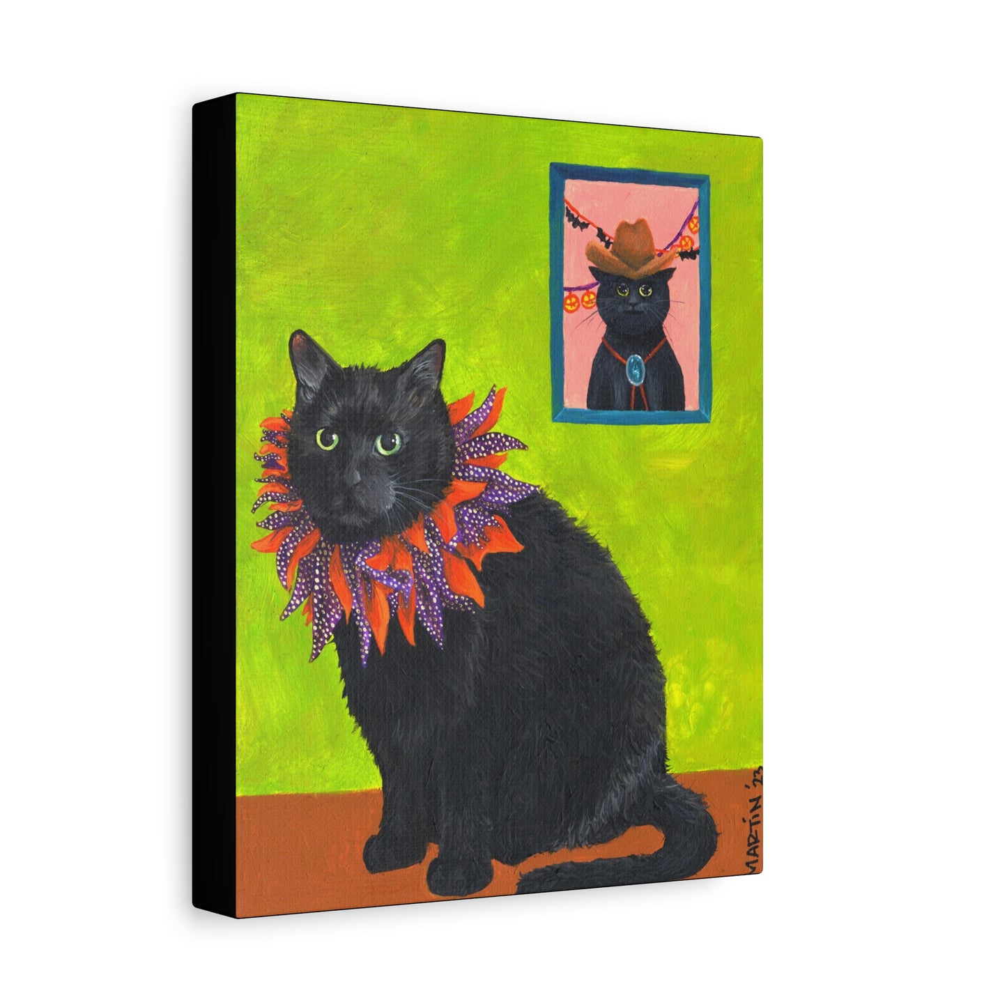 12 the Magical Halloween Cat Canvas Gallery Wrap