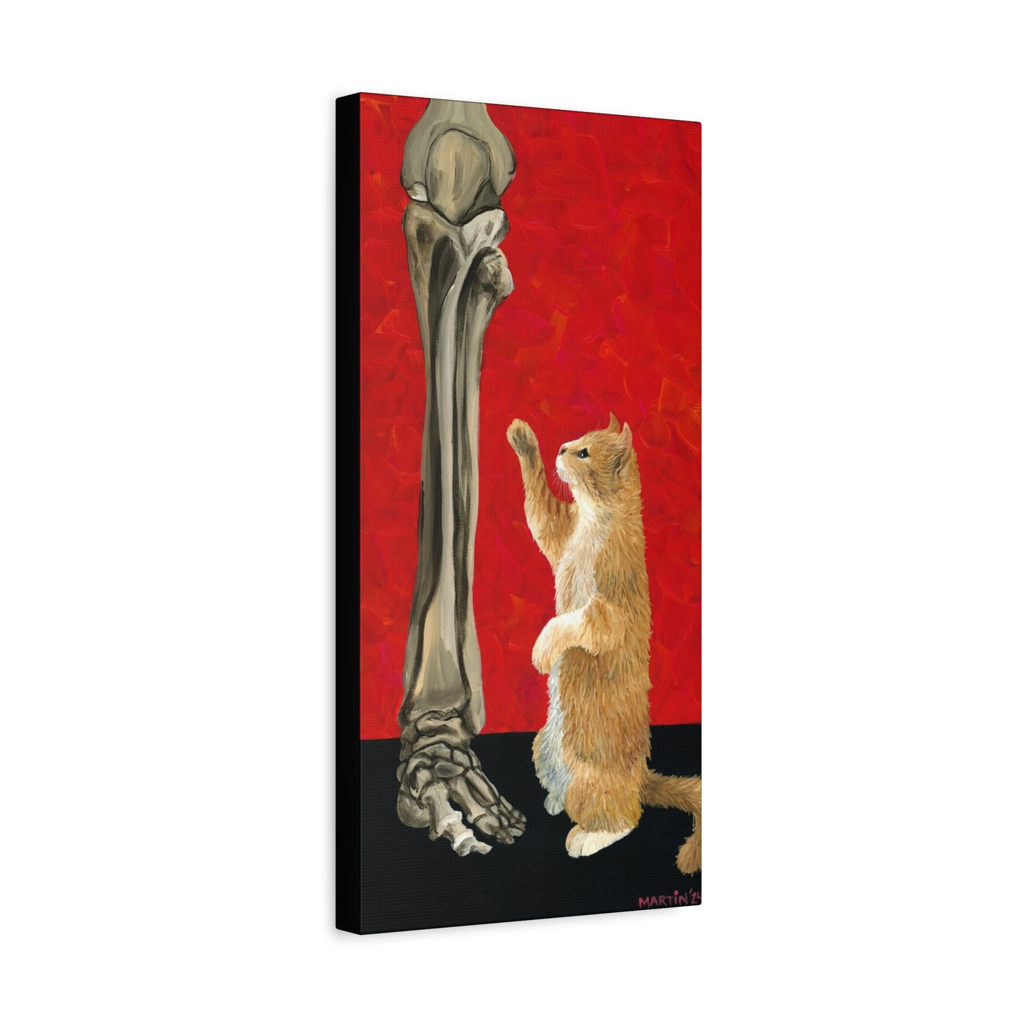 Dave and his Skeleton Friend Canvas Gallery Wrap