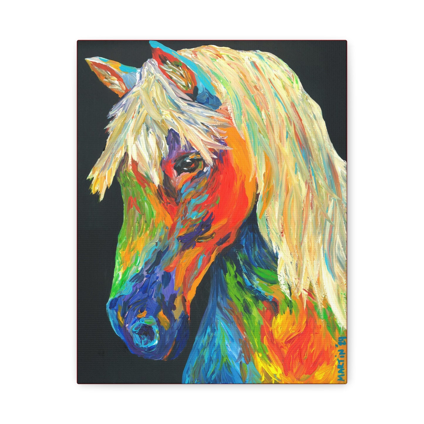 Rainbow Horse Canvas Gallery Wrap