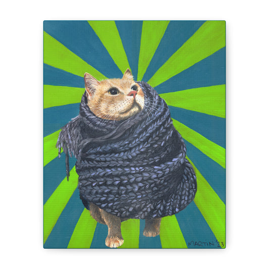 Lunchbox in Scarf Canvas Gallery Wrap