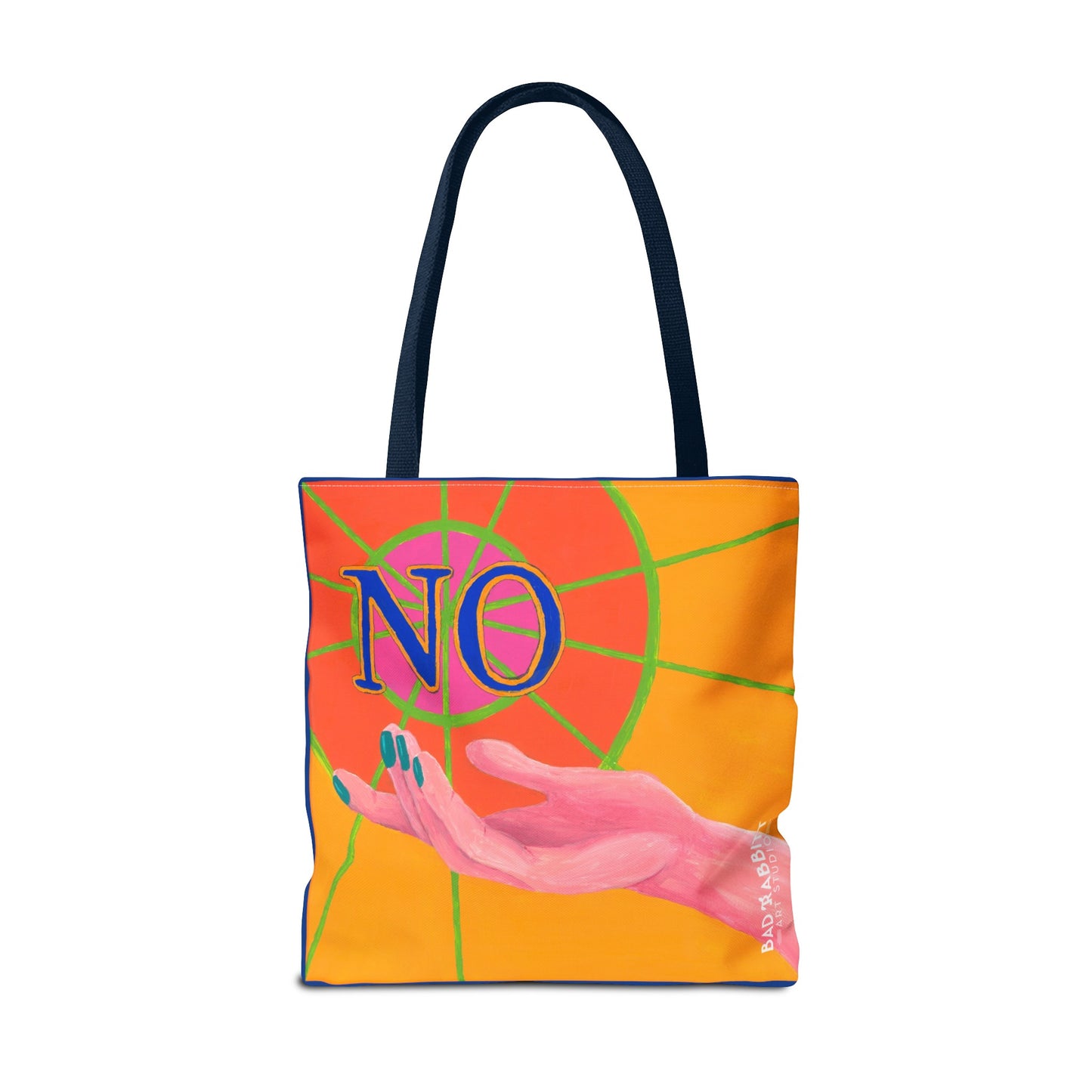 "No" Hand Tote Bag (AOP)