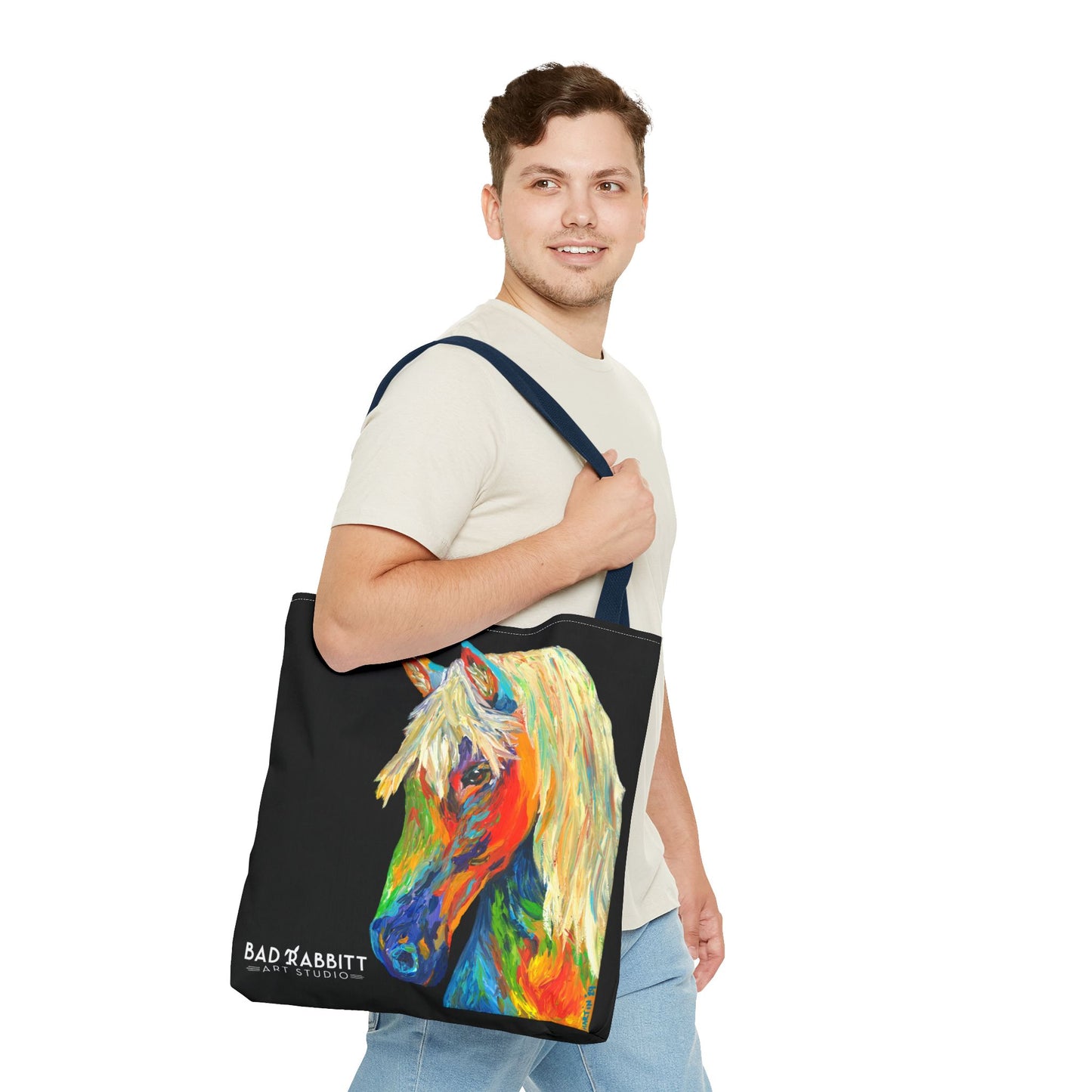 Rainbow Horse Tote Bag (AOP)