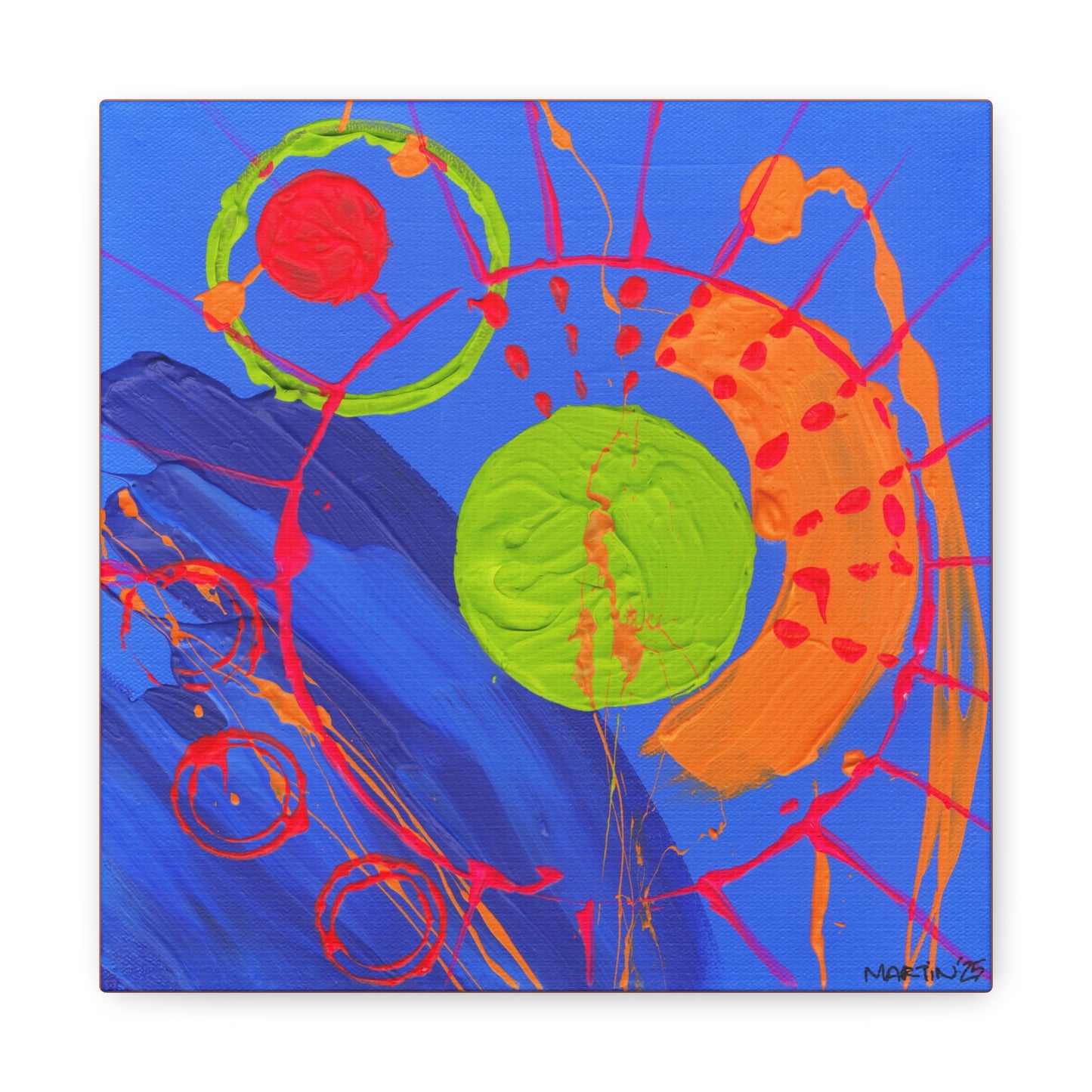 "Cobalt Abstract" Matte Canvas, Stretched, 1.25"