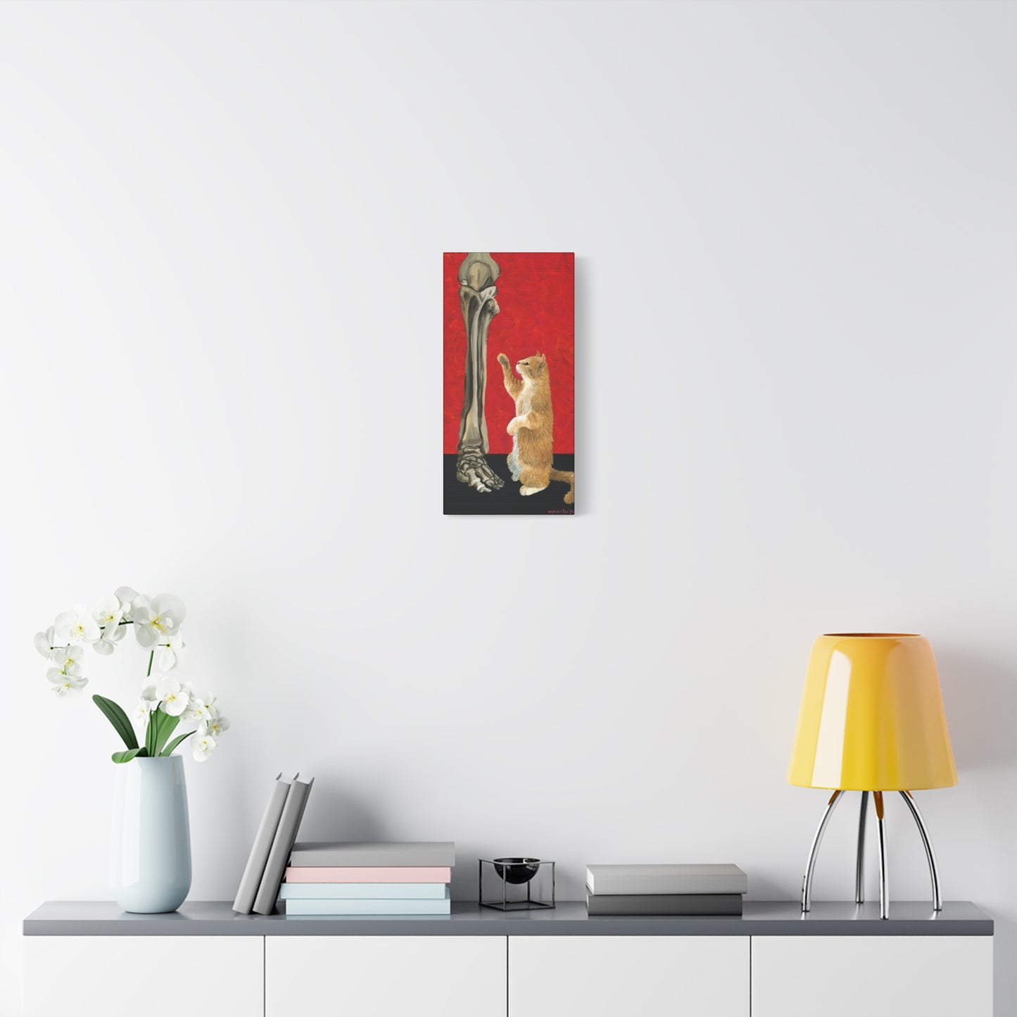 Dave and his Skeleton Friend Canvas Gallery Wrap