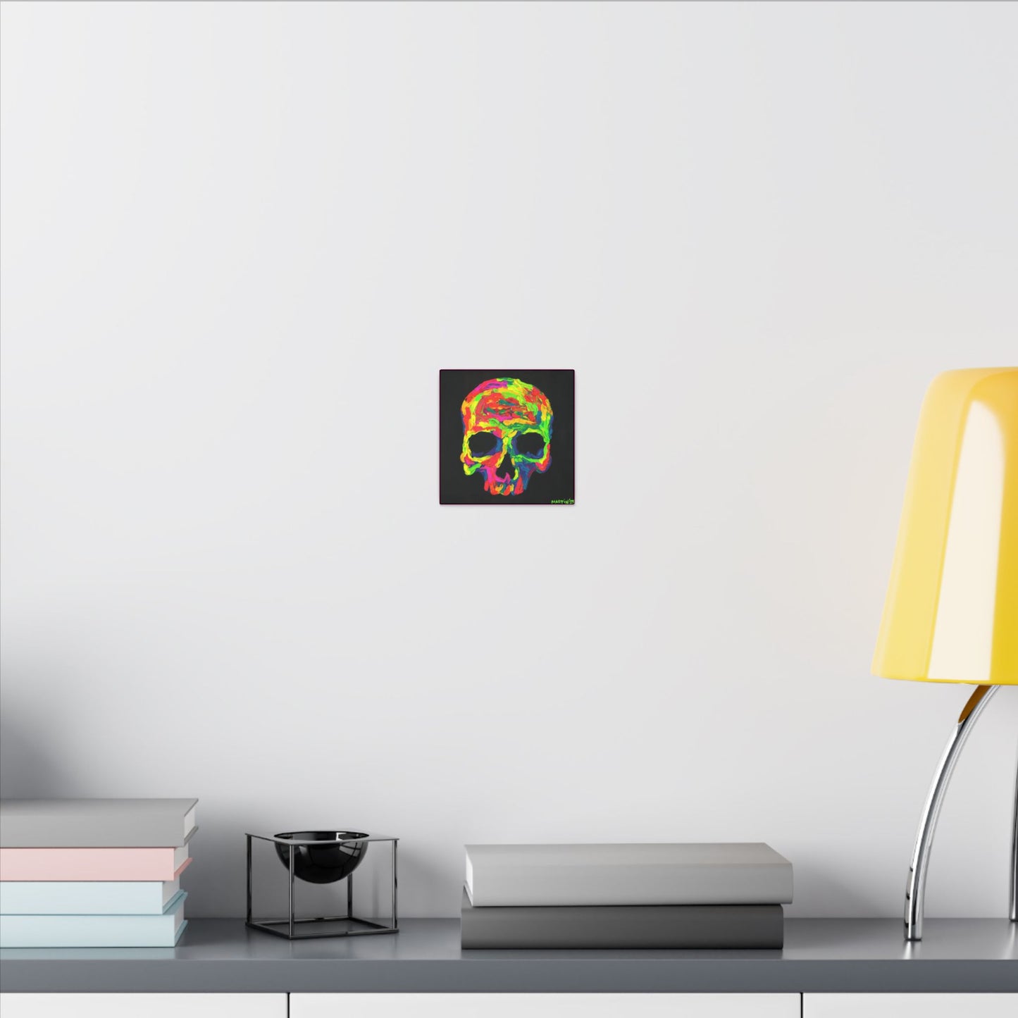 Rainbow Goopy Skull Canvas Gallery Wrap