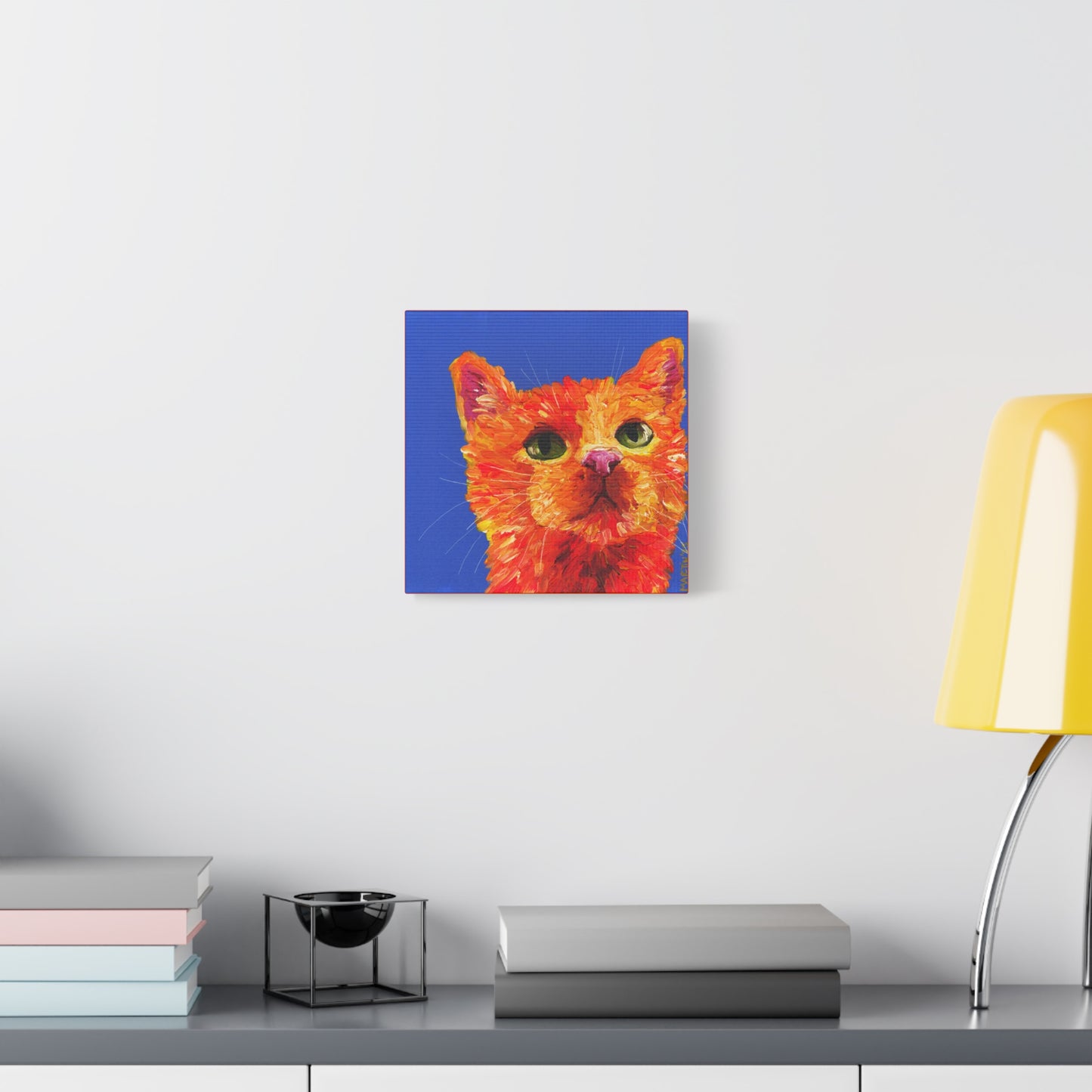Funky Orange Cat Matte Canvas, Stretched, 1.25"