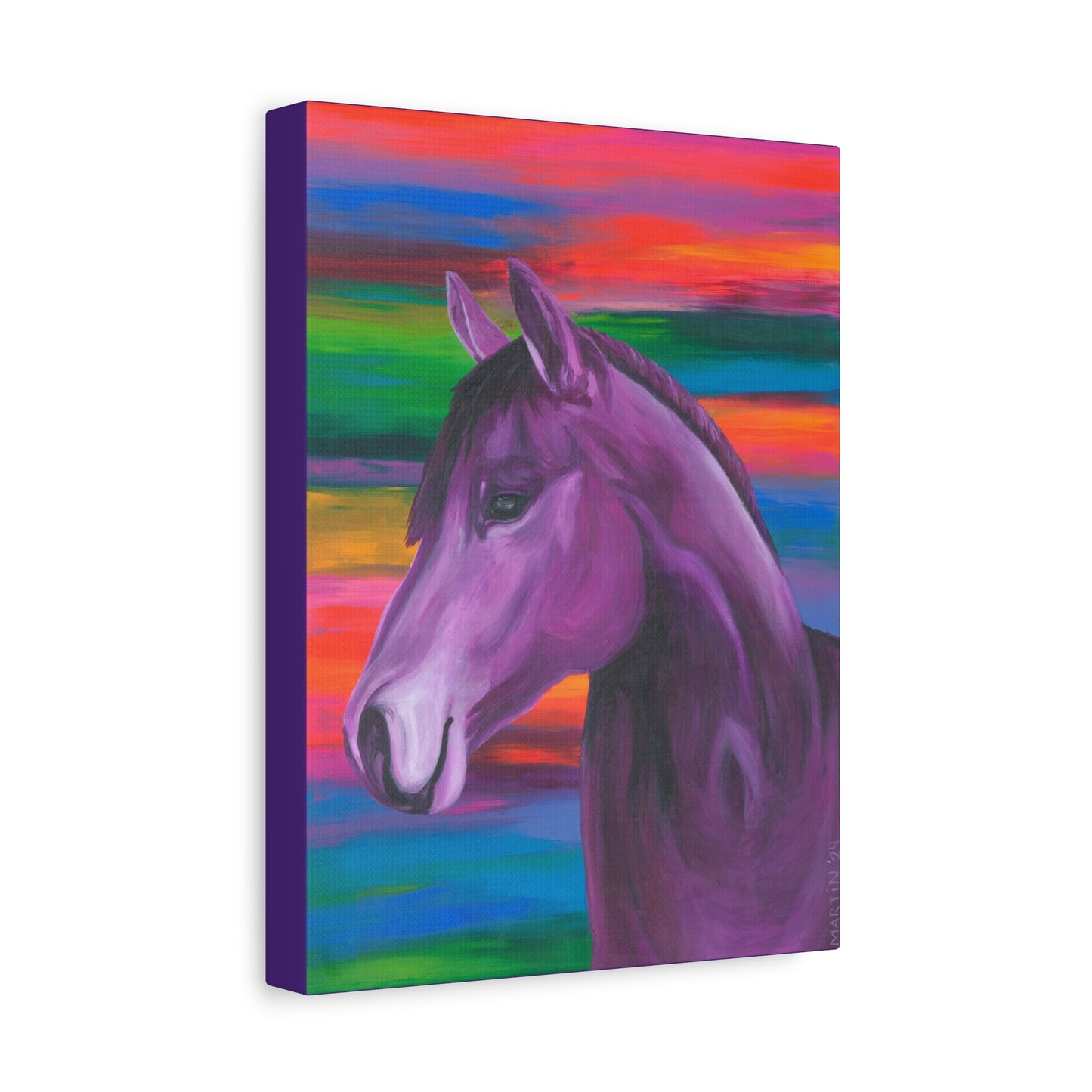 Purple Horse Canvas Gallery Wrap