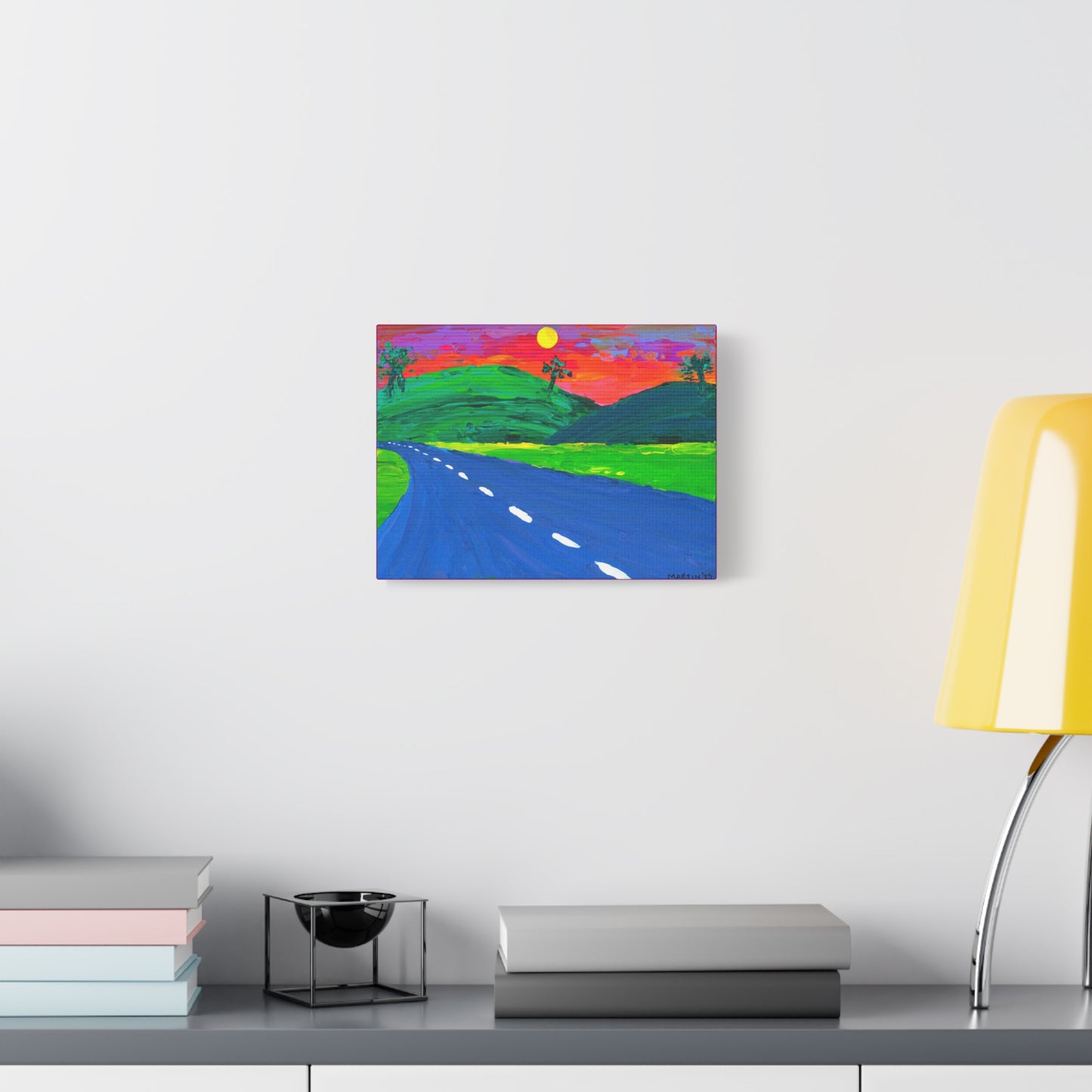 Neon Road Matte Canvas, Stretched, 1.25"
