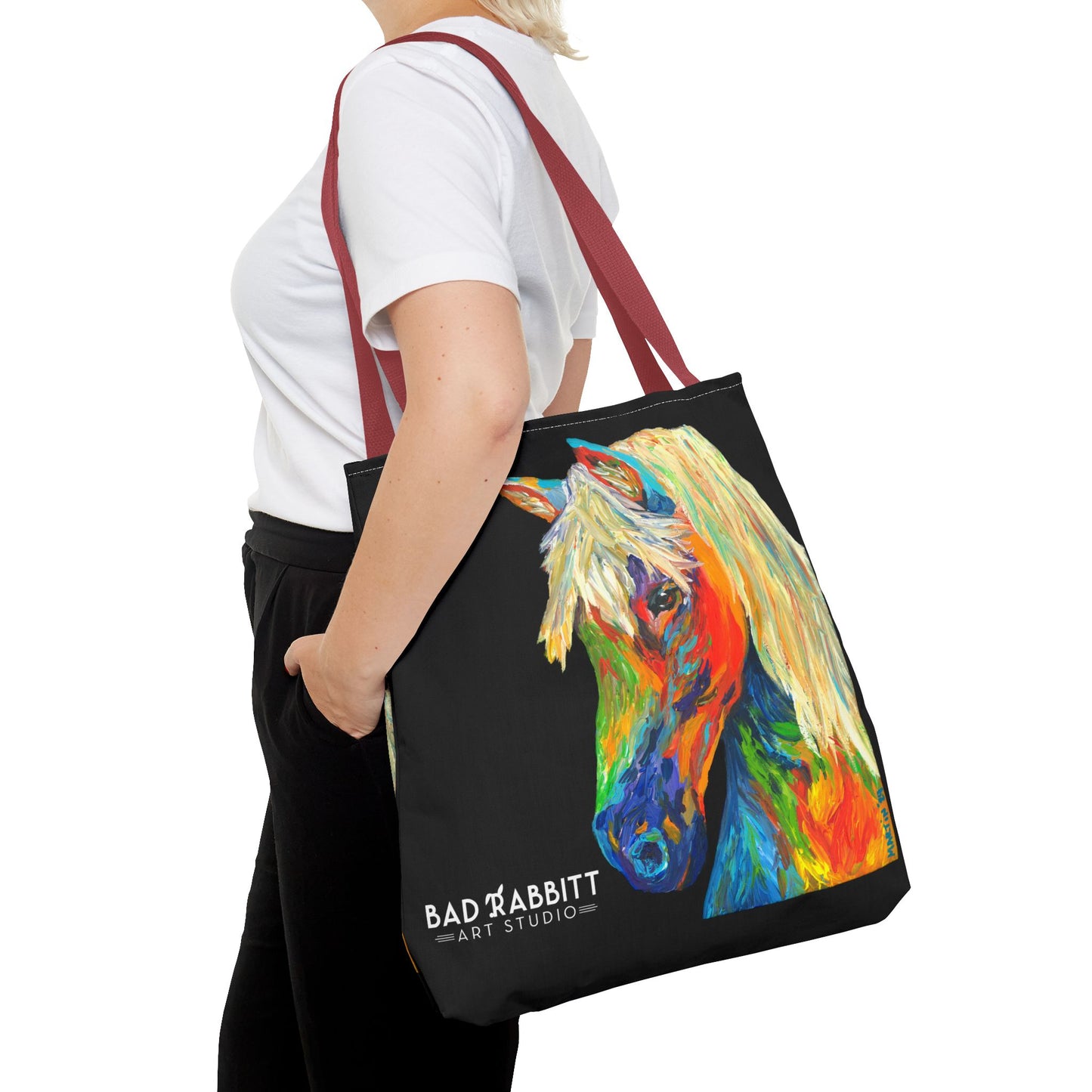Rainbow Horse Tote Bag (AOP)