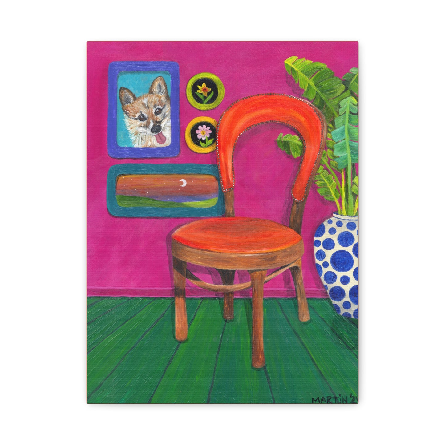 Orange Chair Canvas Gallery Wrap