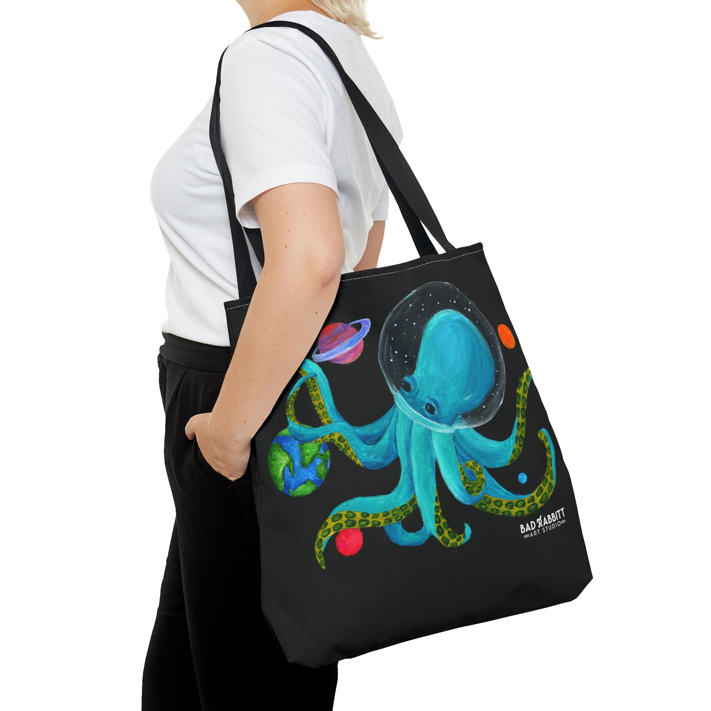 Octopus in Space Tote Bag (AOP)