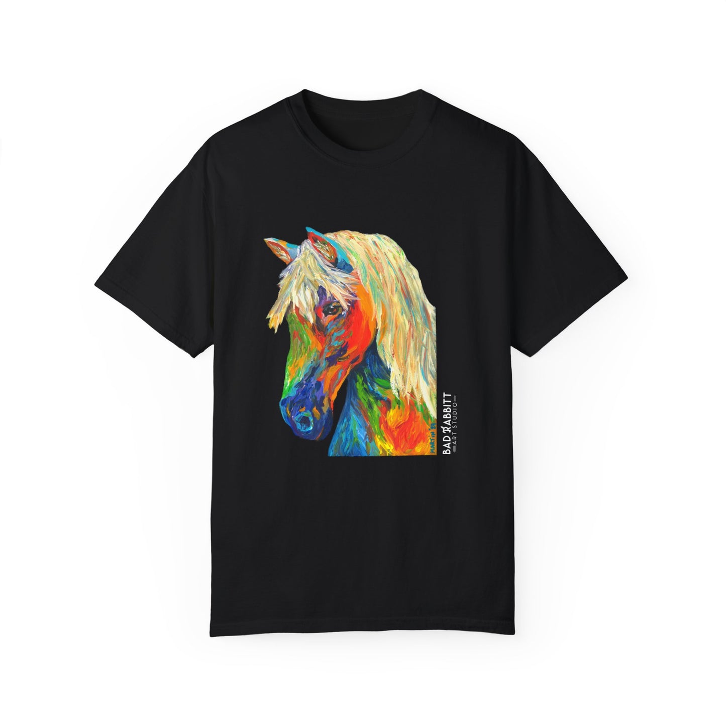Rainbow Horse Unisex Garment-Dyed T-shirt