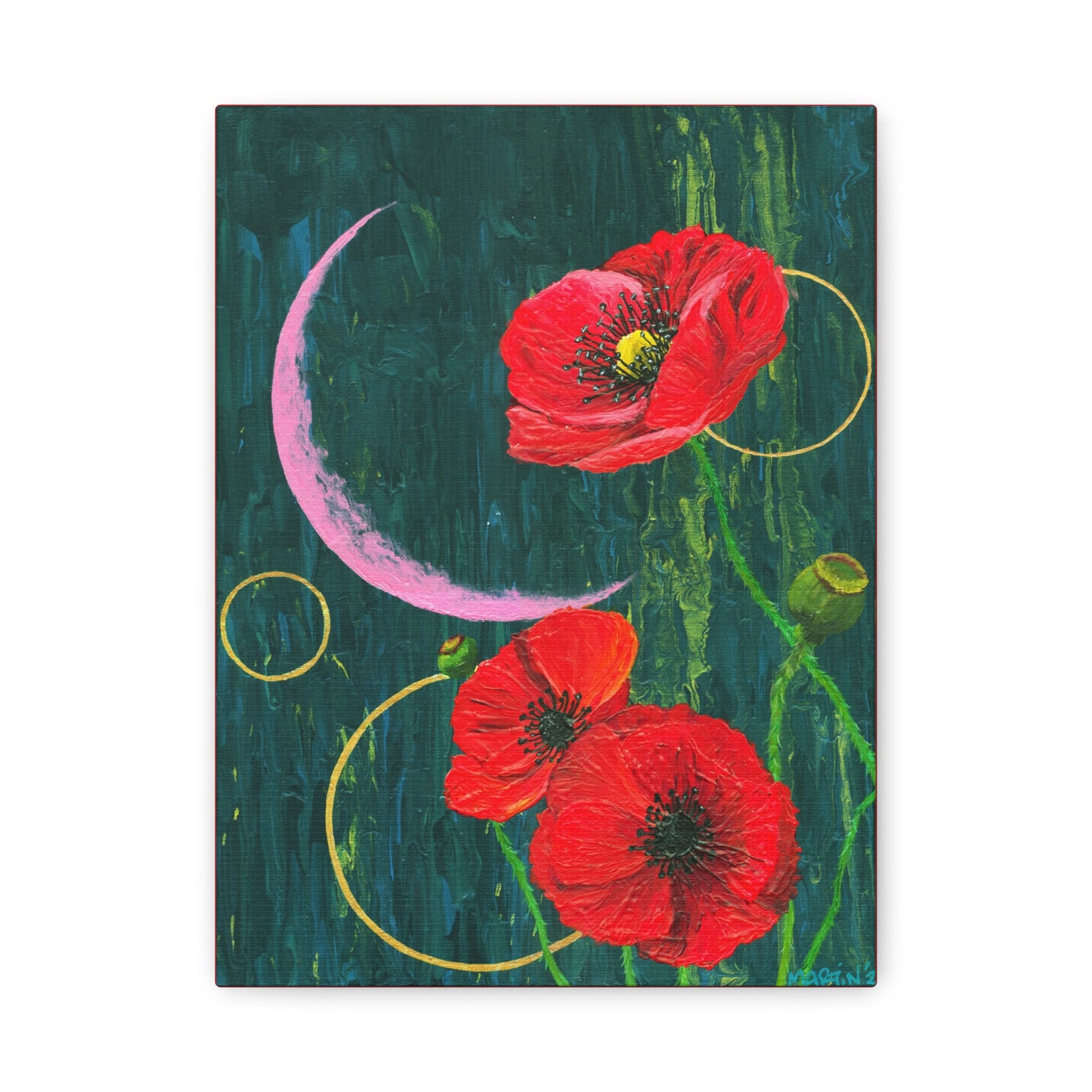 "Poppies" Matte Canvas, Stretched, 1.25"