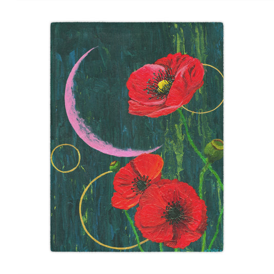 "Poppies" Minky Blanket