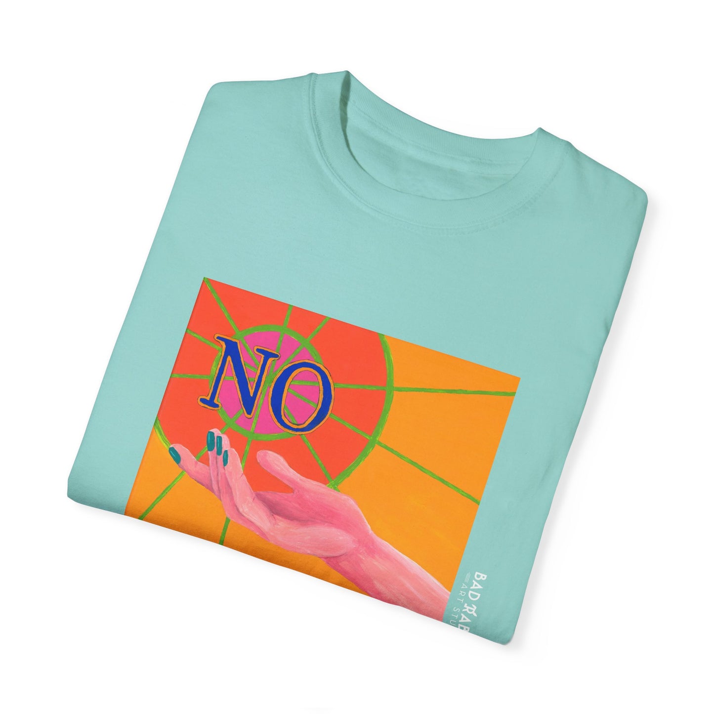 "NO" Hand Unisex Garment-Dyed T-shirt
