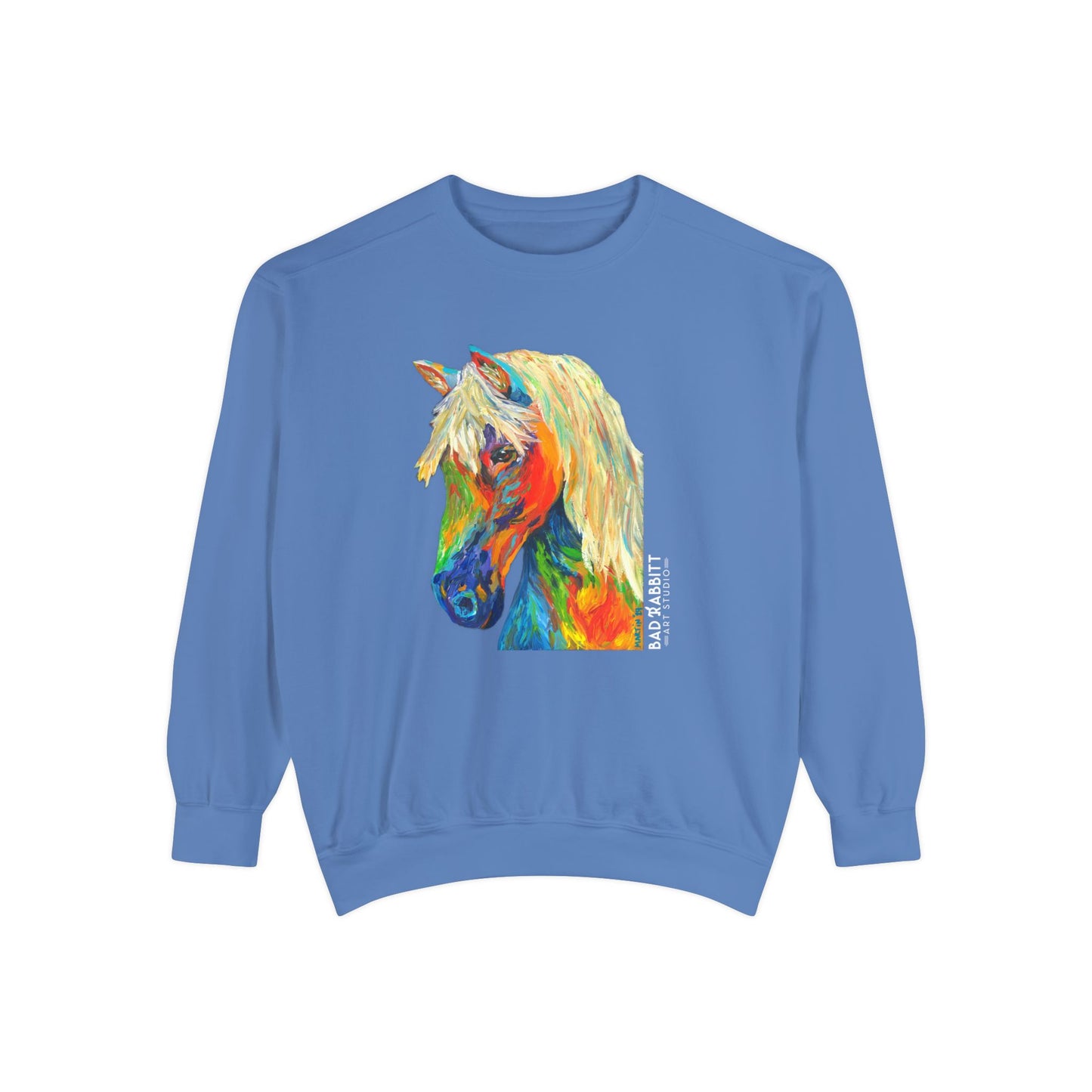 Rainbow Horse Unisex Garment-Dyed Sweatshirt