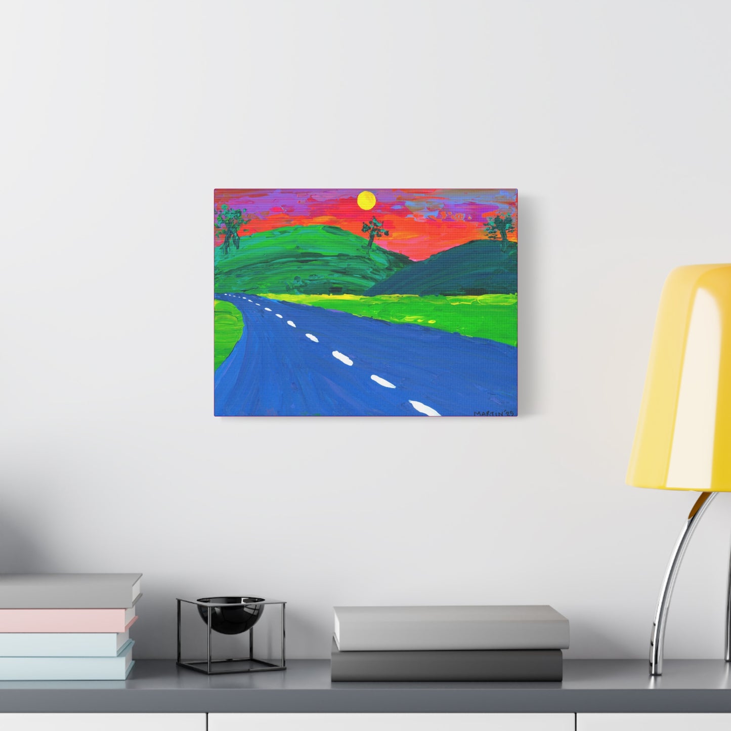 Neon Road Matte Canvas, Stretched, 1.25"