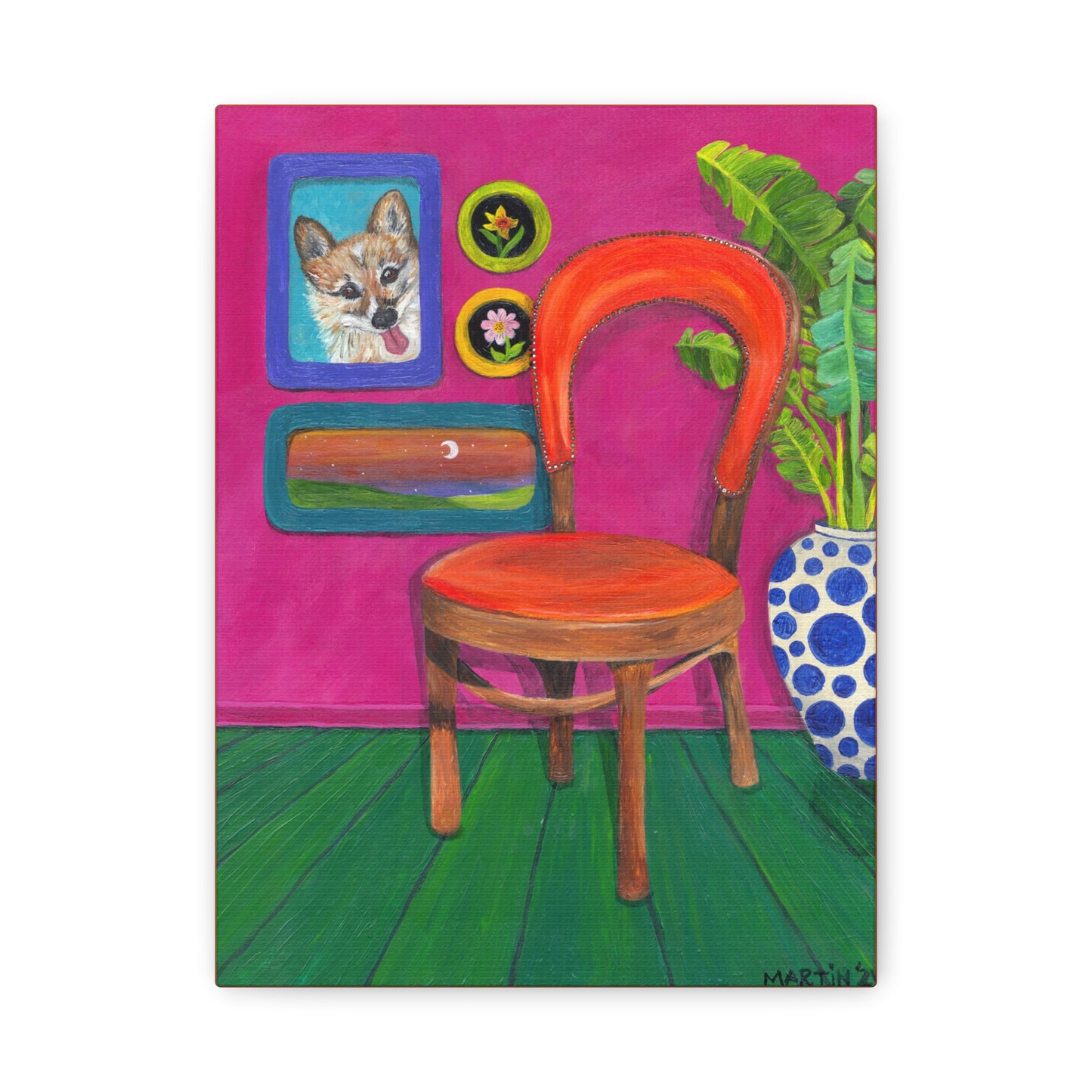 Orange Chair Canvas Gallery Wrap