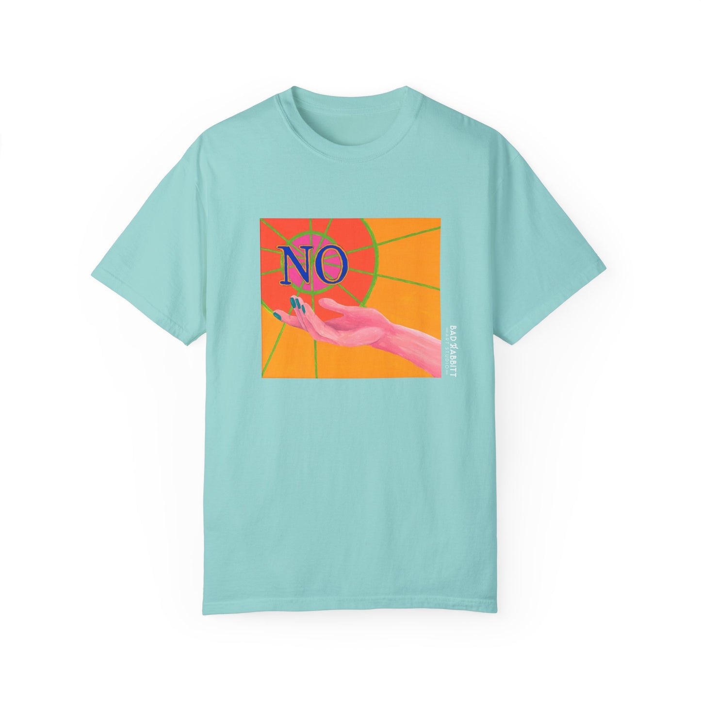 "NO" Hand Unisex Garment-Dyed T-shirt