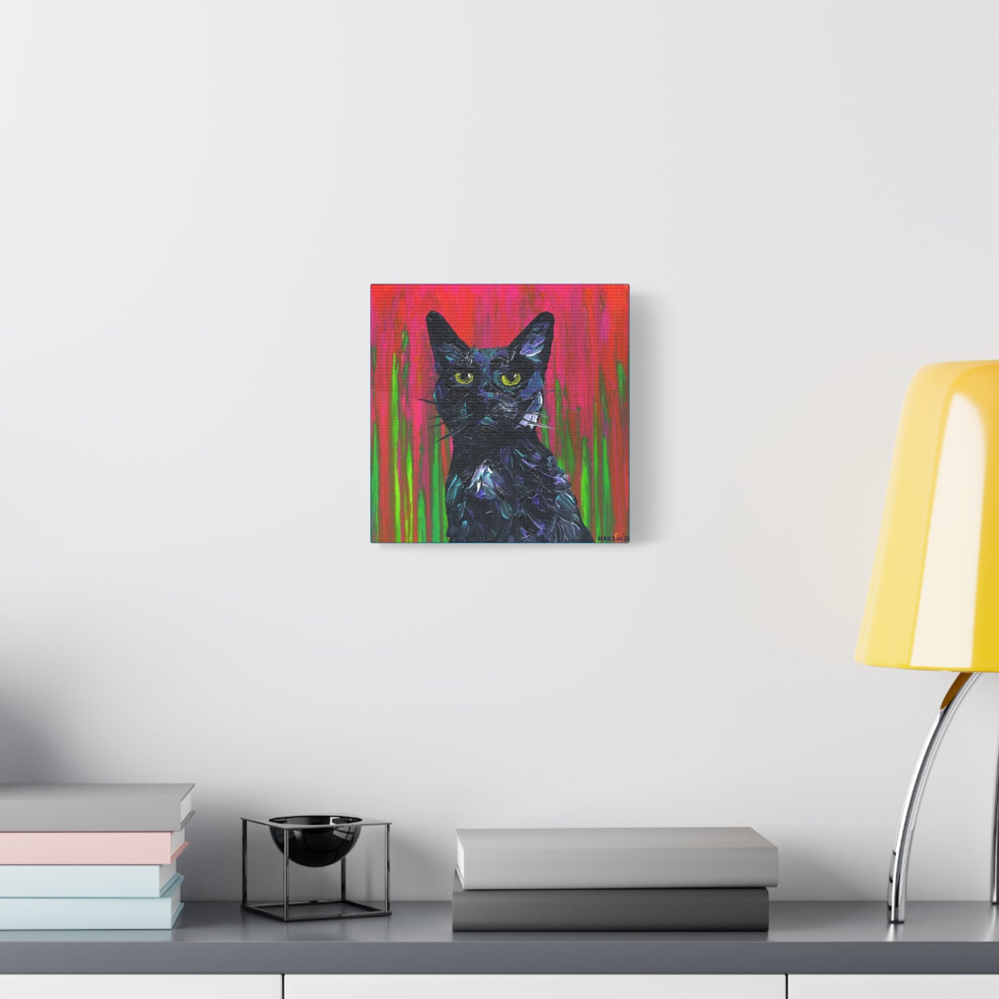 Abstract Black Cat Matte Canvas, Stretched, 1.25"