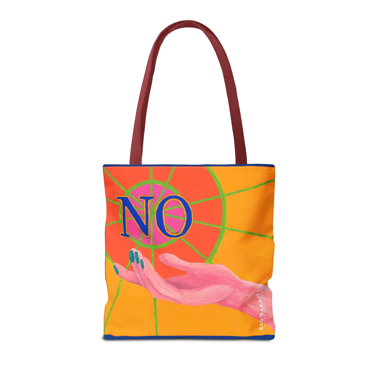 "No" Hand Tote Bag (AOP)