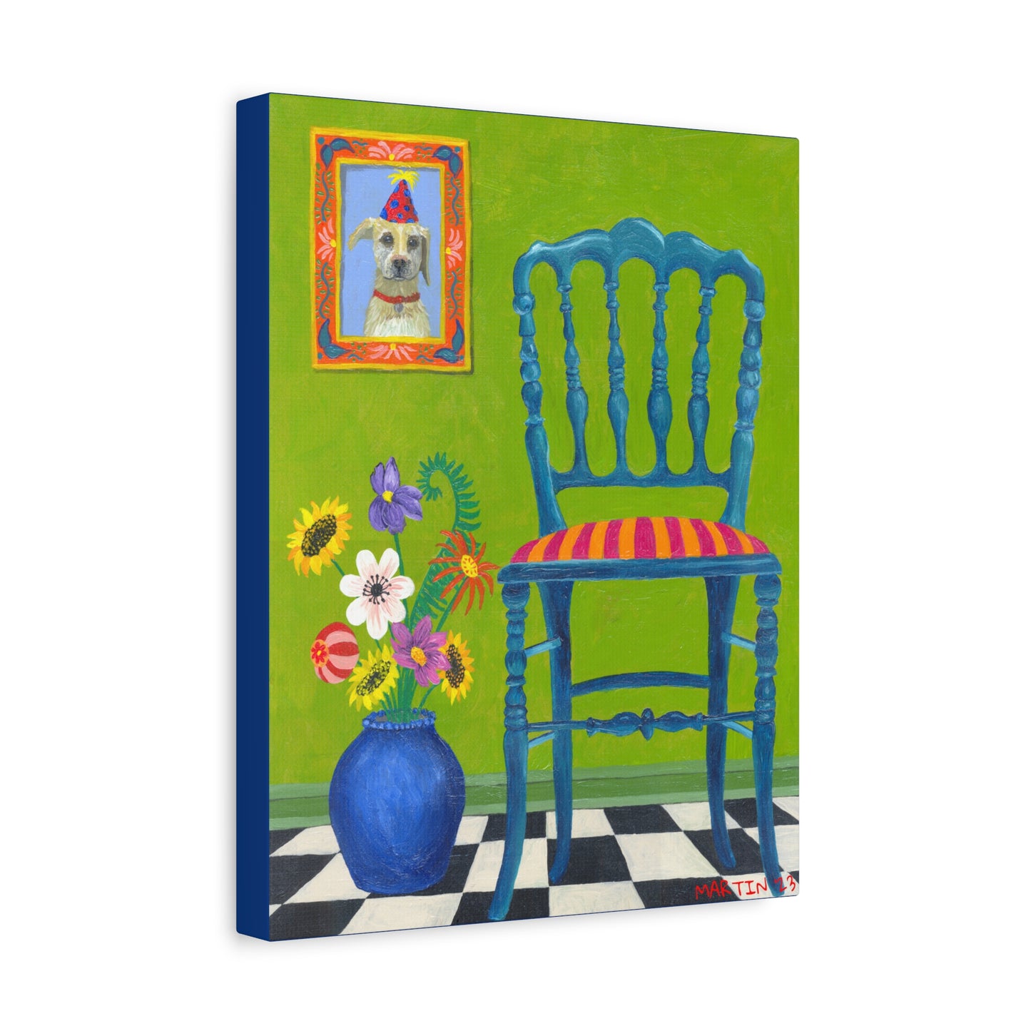 Teal Chair Canvas Gallery Wrap