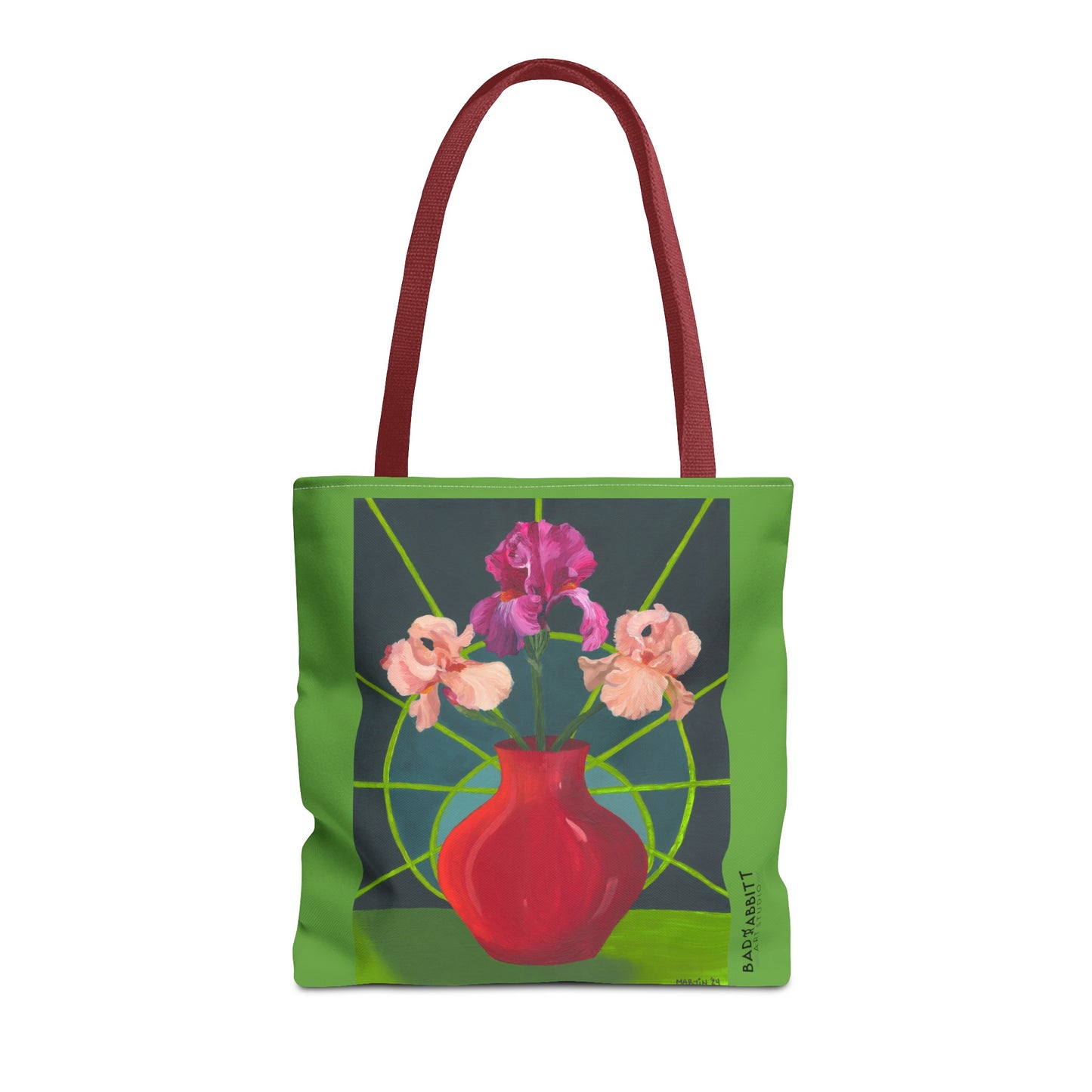 Three Pink Irises Tote Bag (AOP)