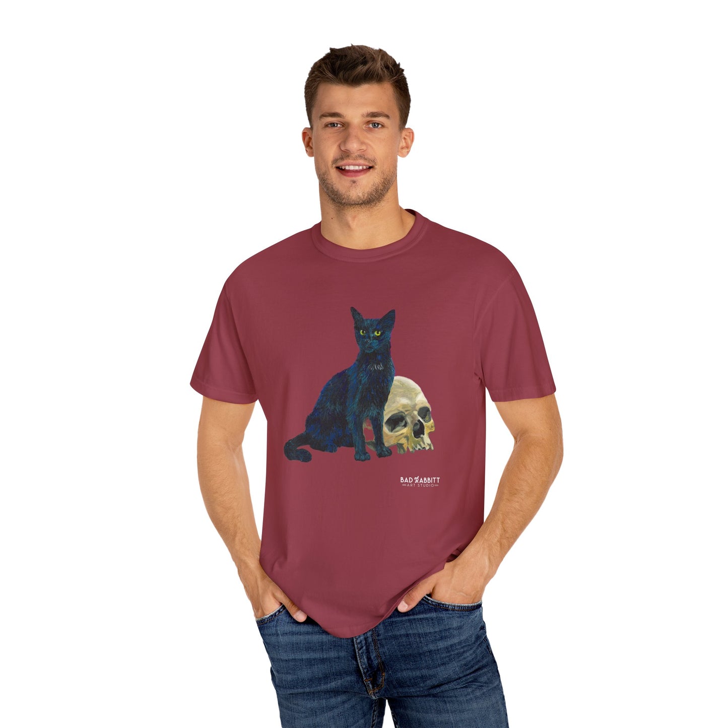 Gene Parmesan with the Skull of Dave's Enemy Unisex Garment-Dyed T-shirt